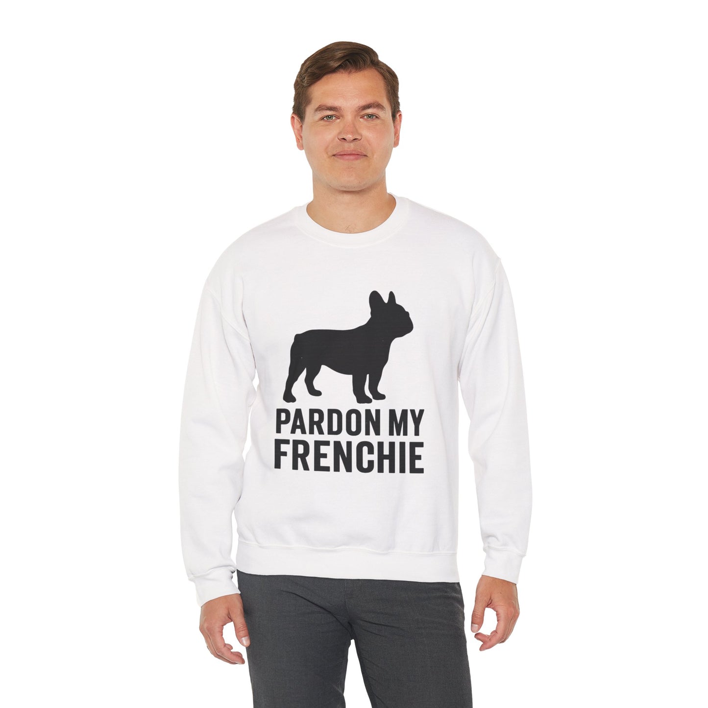 Pardon My Frenchie Pullover | Retro French Bulldog Sweatshirt | Funny Dog Lover Crewneck | Vintage Graphic Frenchie Sweater for Her or Him