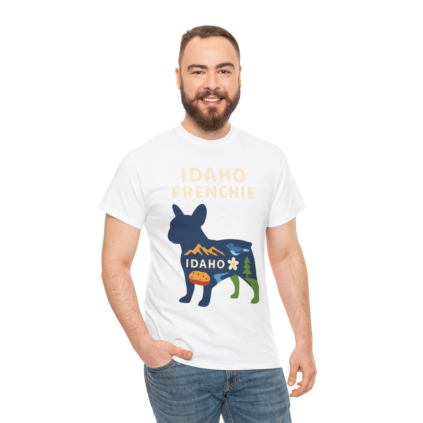 Idaho Frenchie T-Shirt | Idaho Dog Lover Tee | French Bulldog State Shirt | Idaho Gift for Frenchie Owners | Cute Frenchie Graphic Tee