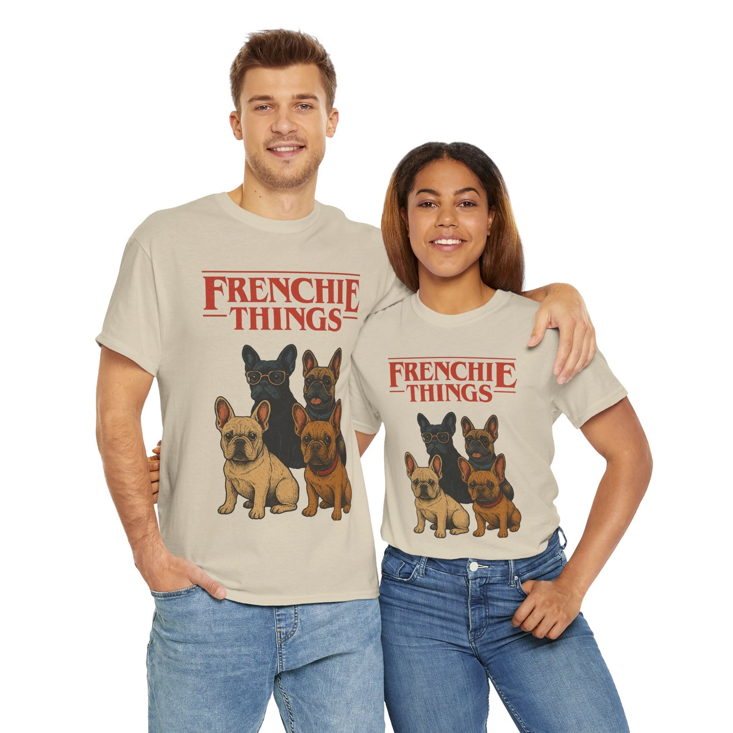Frenchie Things Unisex Heavy Cotton Tee - Cute Dog Lover Shirt, Pet Gift, Casual Wear, Birthday Gift, Animal T-Shirt
