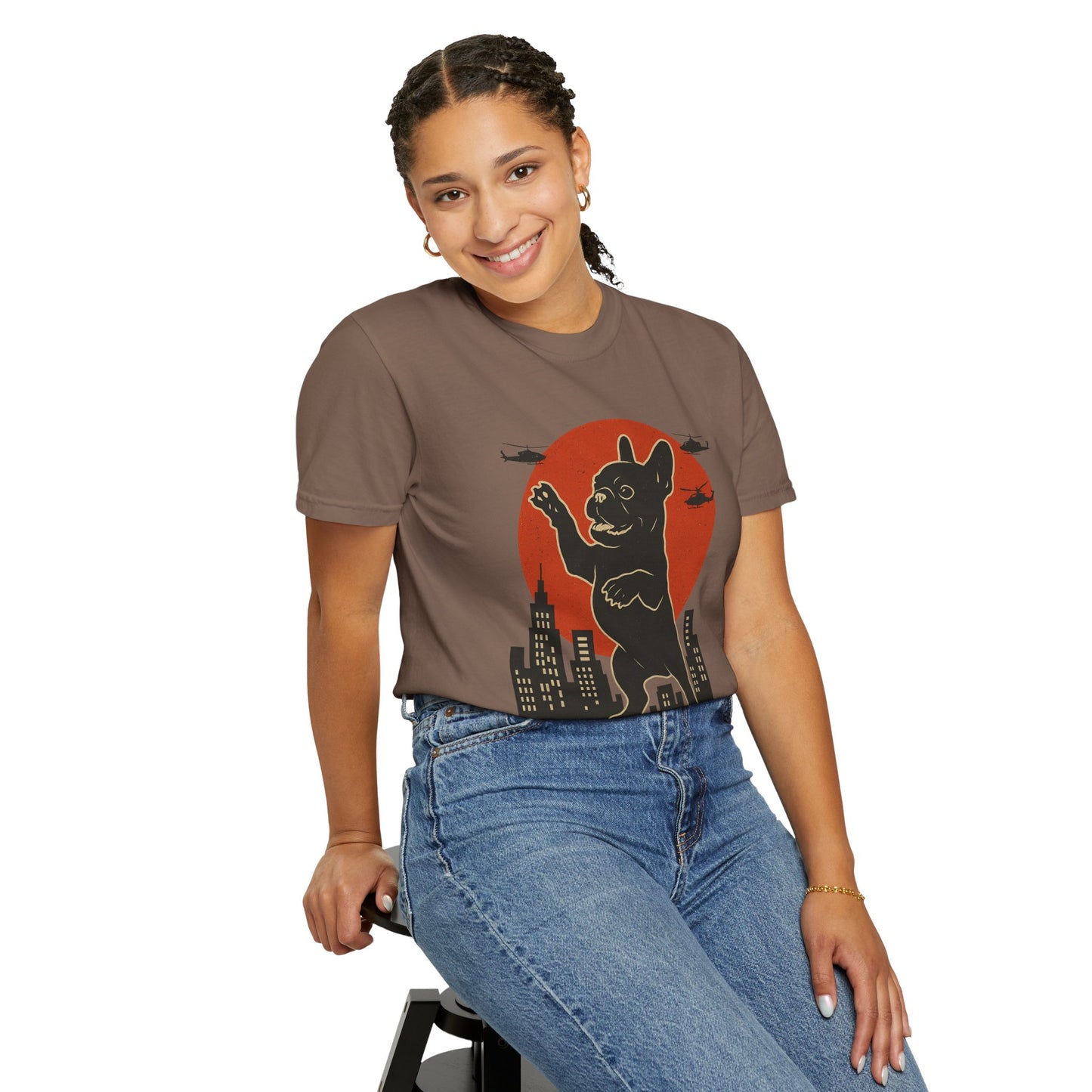French Bulldogzilla T-shirt | Retro Japanese Frenchie Tee | Funny Inspired Dog Lover Gift | Unisex t-shirt