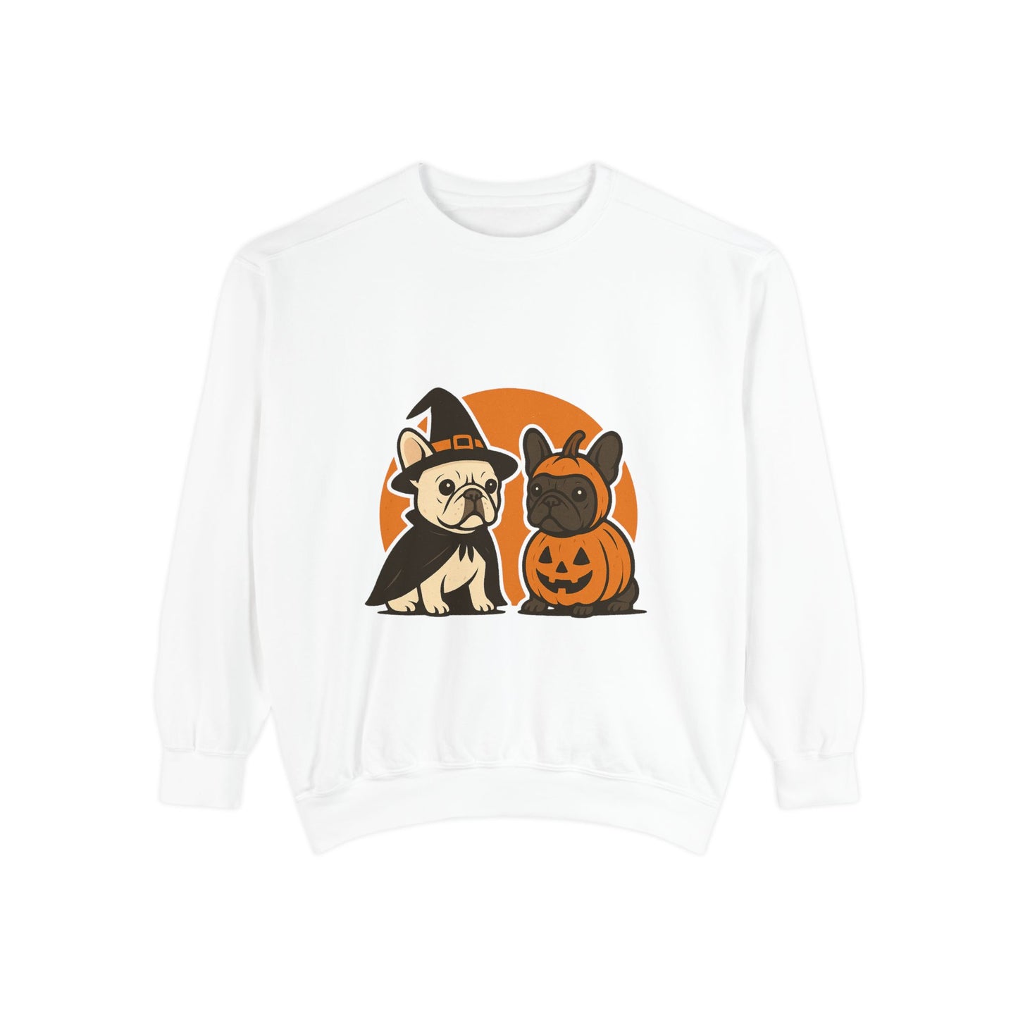 French Bulldog Halloween Sweatshirt | Spooky Frenchie Pullover | Witch Dog Lover Crewneck | Cute Pumpkin Fall Sweater