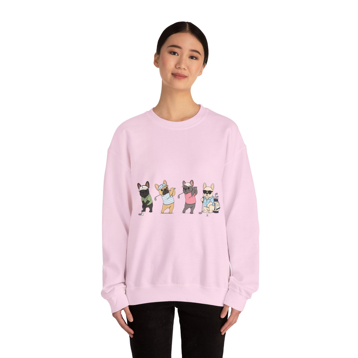 Frenchie Golf Sweatshirt, French Bulldog Golf Crewneck, Funny Golf Dog Sweatshirt, Golf Lover Gift, Country Club Frenchie Pullover