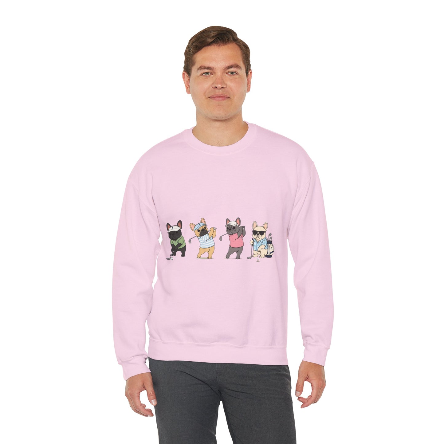 Frenchie Golf Sweatshirt, French Bulldog Golf Crewneck, Funny Golf Dog Sweatshirt, Golf Lover Gift, Country Club Frenchie Pullover