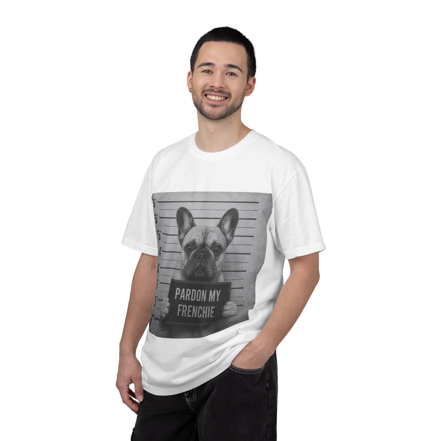 French Bulldog Mugshot T-Shirt – “Pardon My Frenchie” Graphic Tee
