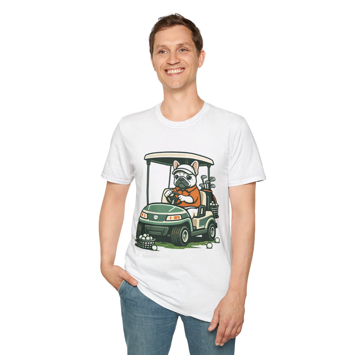 French Bulldog Golf Cart Shirt, Funny Golf Frenchie Tee, Golf Lover Gift, Frenchie Golfer T-Shirt, Golf Cart Dog Shirt, Golf Dad Gift, Cute French Bulldog Apparel