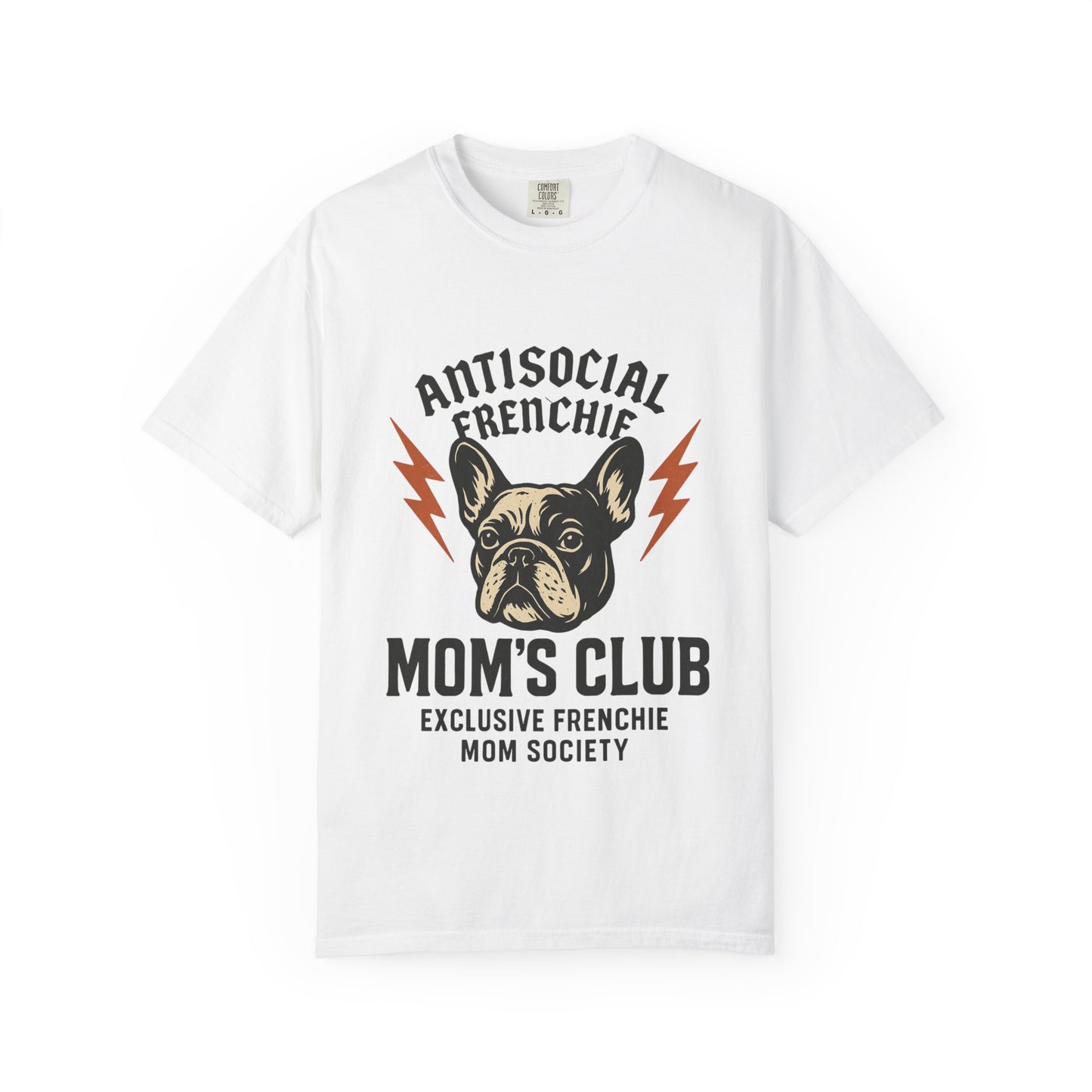 Antisocial Frenchie Mom’s Club Shirt – Retro French Bulldog Mom Tee, Funny Frenchie Lover Gift, Vintage Dog Mom Graphic T-Shirt