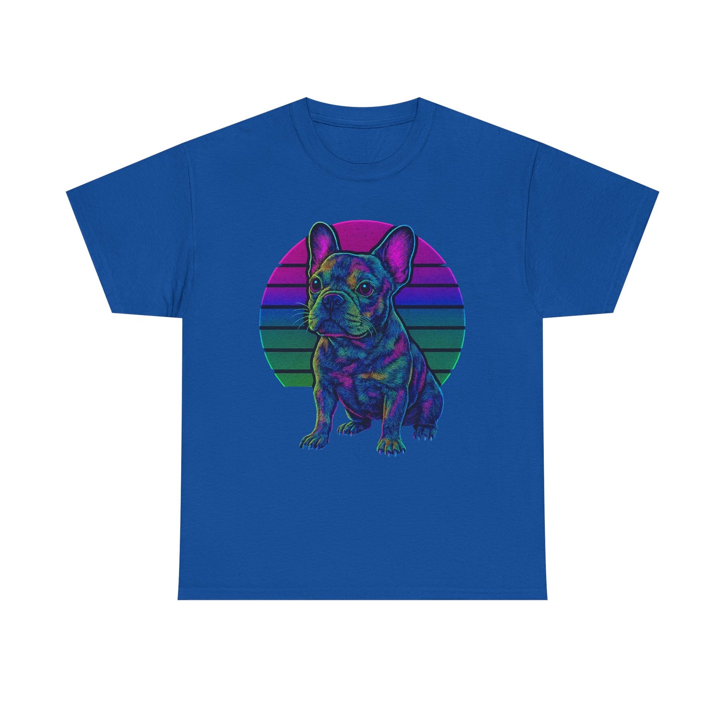 Neon French Bulldog T-Shirt | Retro 80s Frenchie Tee | Colorful Dog Lover Shirt | Electric Frenchie Gift for Men & Women