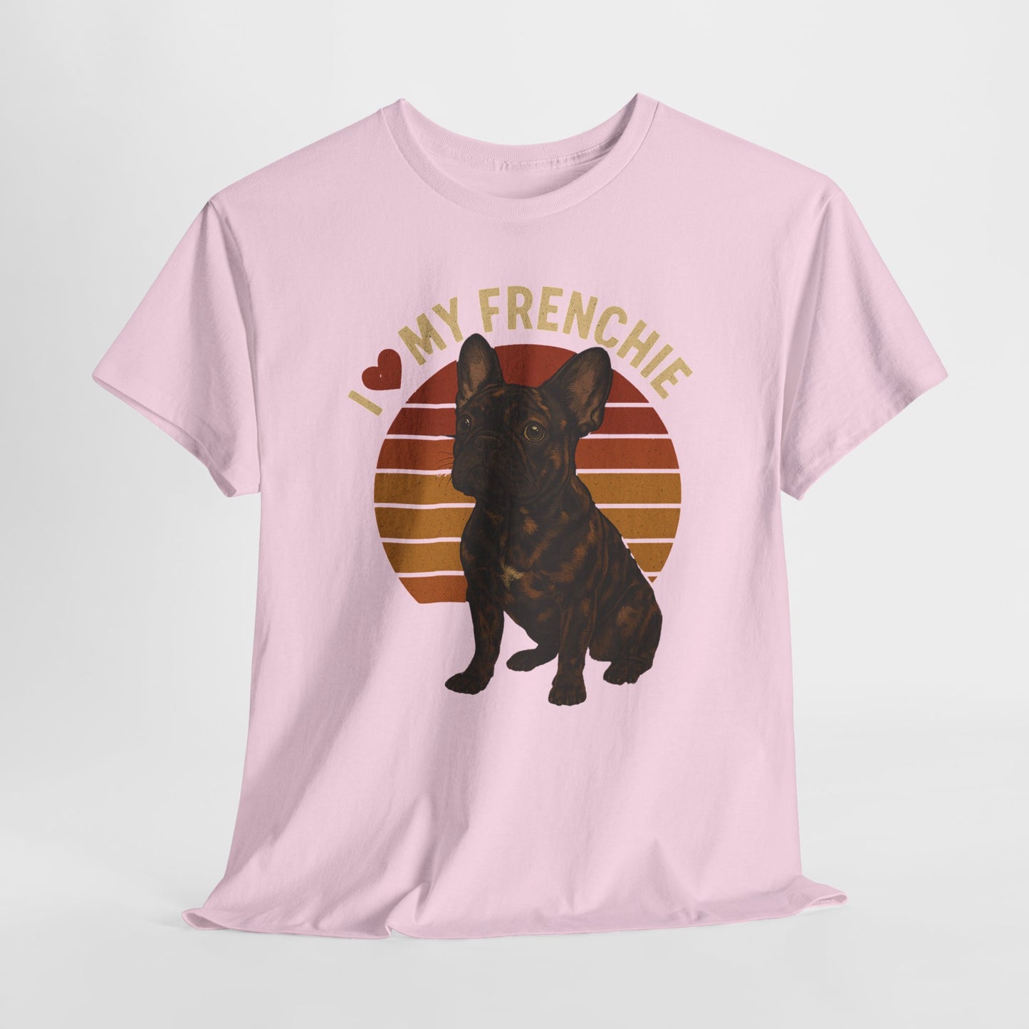 I Love My Frenchie T-Shirt | Merle French Bulldog Retro Tee | Vintage Dog Lover Shirt | Frenchie Mom & Dad Gift
