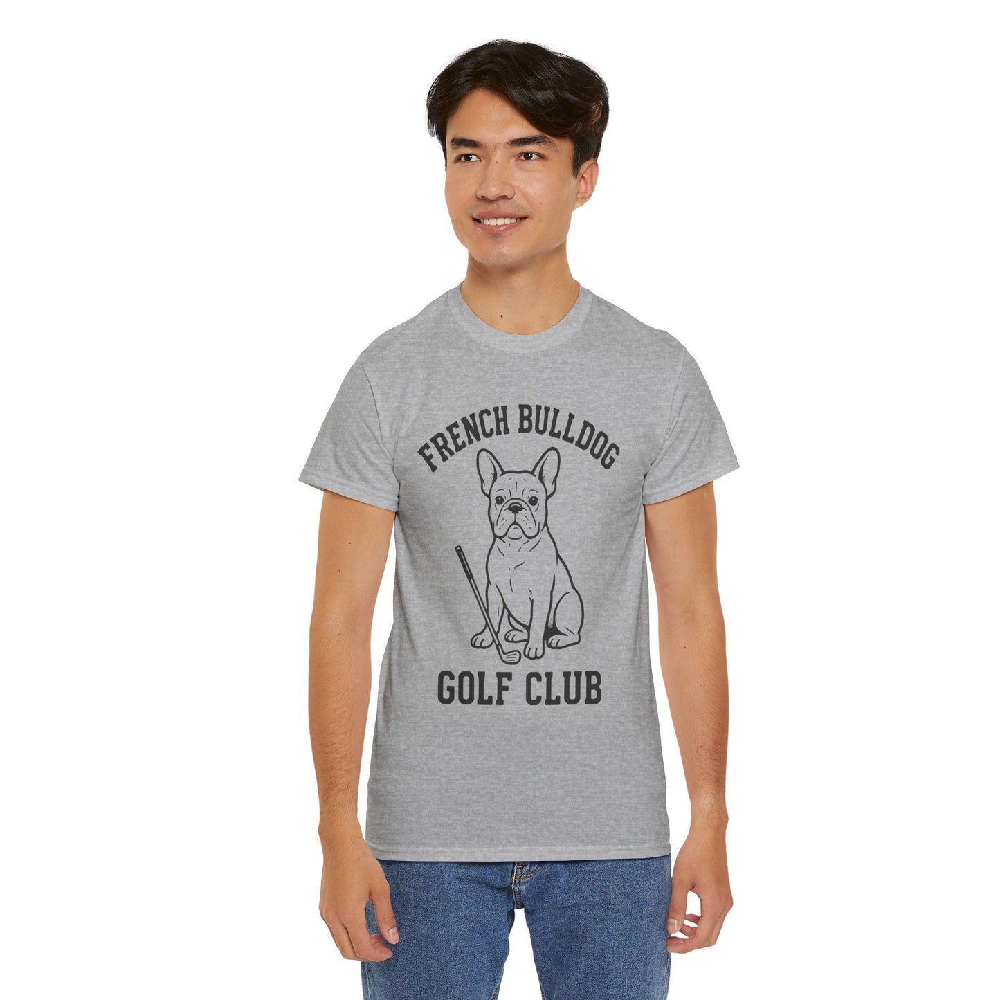 French Bulldog Golf Club Shirt | Frenchie Golf Tee | Frenchie Lover Gift | Dog Dad Golf Shirt | Dog Mom Golf Apparel | Retro Line Art Bulldog Tee