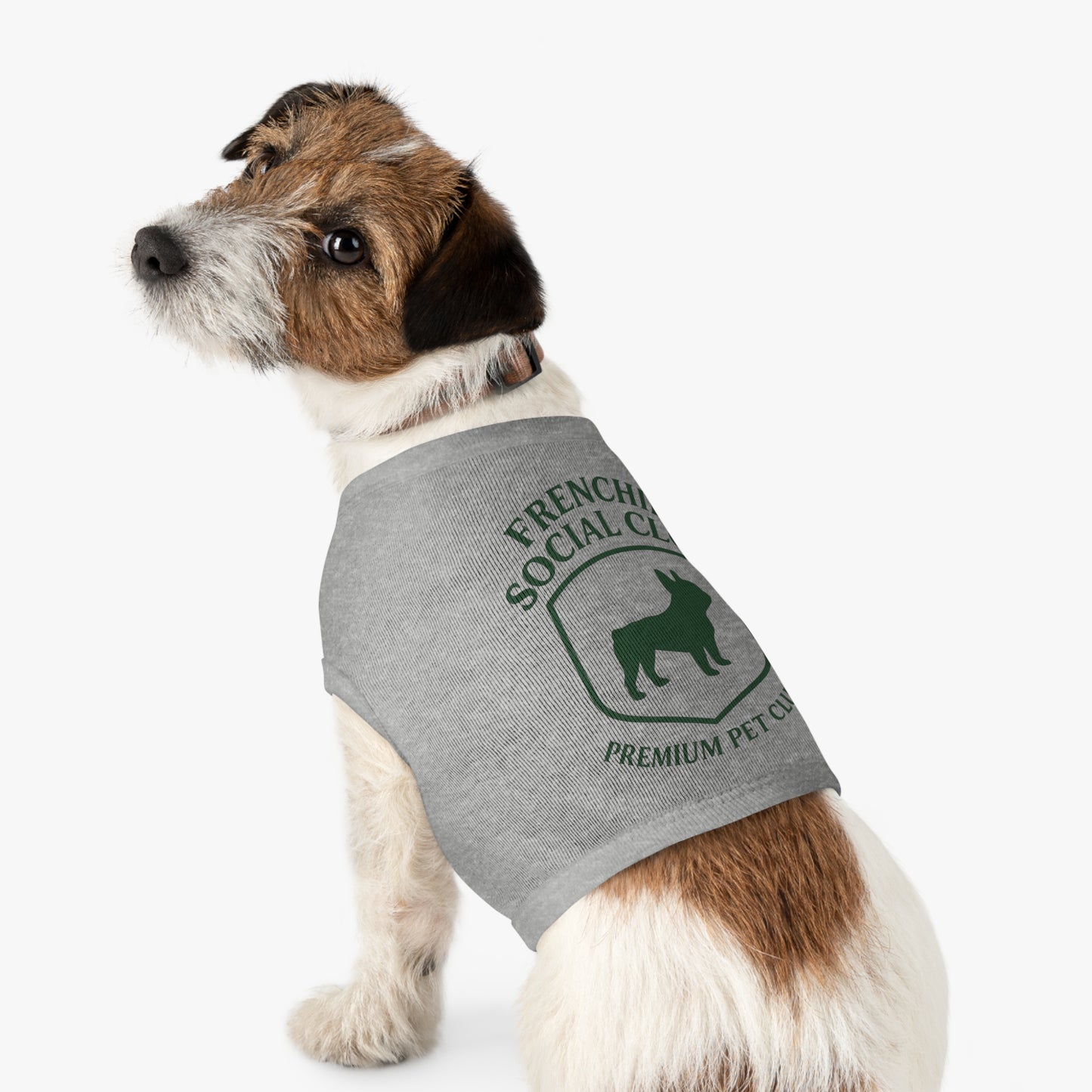 Frenchie Social Club Pet Tank Top, Cute Dog Apparel, French Bulldog Shirt, Pet Fashion, Summer Dog Outfit
