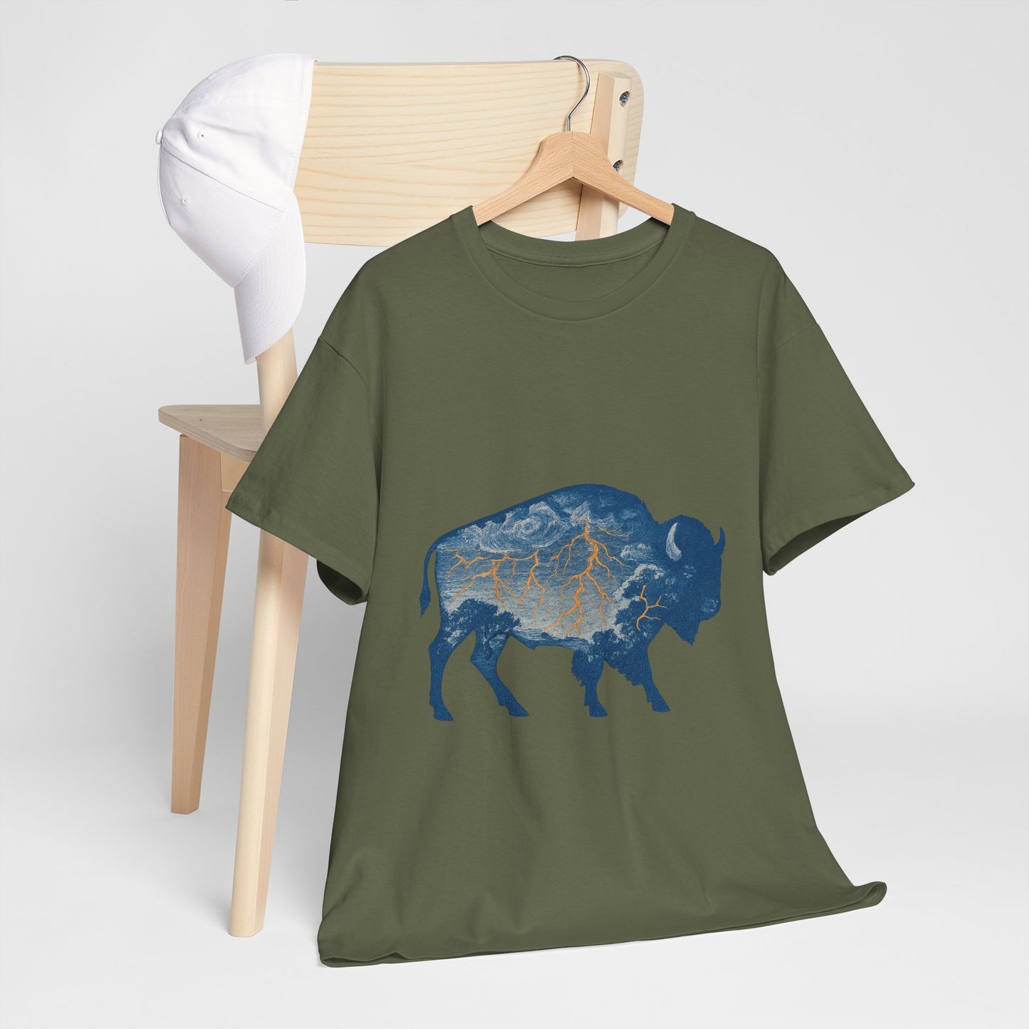 OKC Thunder Buffalo T-Shirt | Oklahoma Bison Lightning Sweatshirt | Retro Oklahoma Basketball Fan Sweater | Unisex
