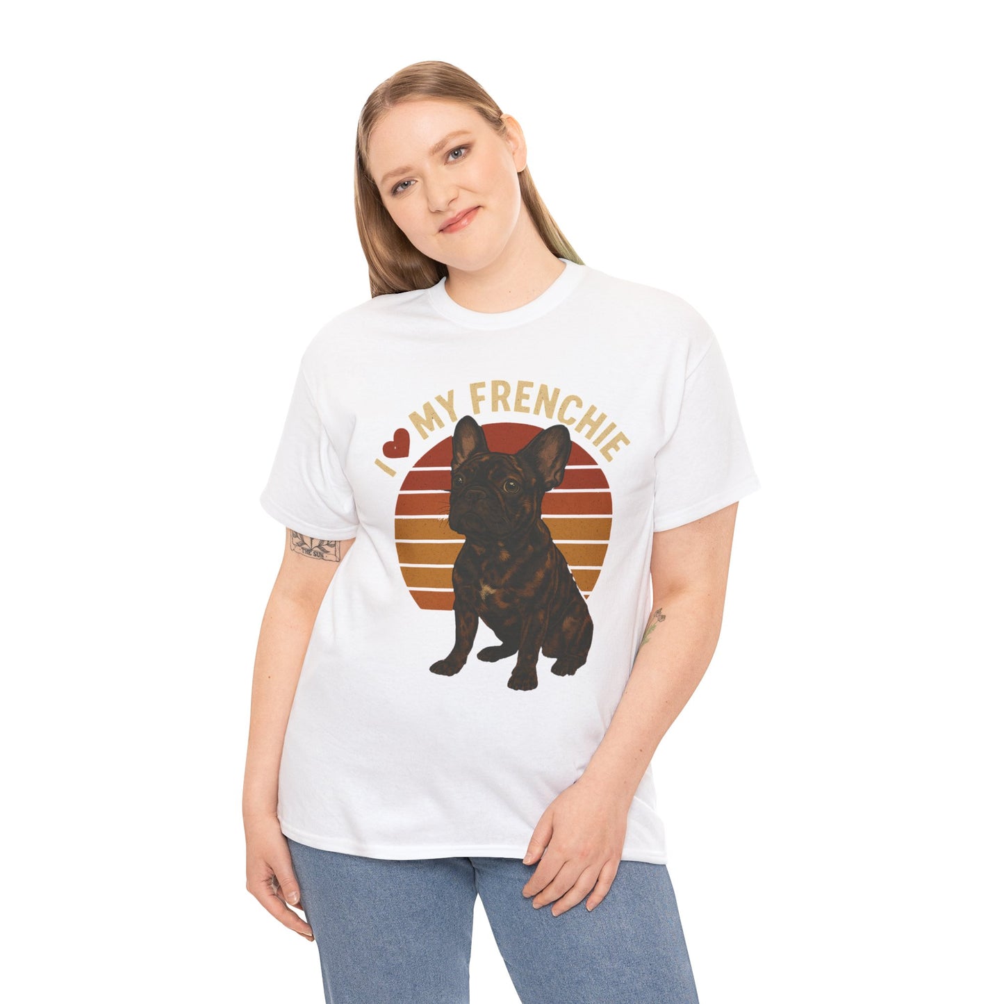 I Love My Frenchie T-Shirt | Merle French Bulldog Retro Tee | Vintage Dog Lover Shirt | Frenchie Mom & Dad Gift