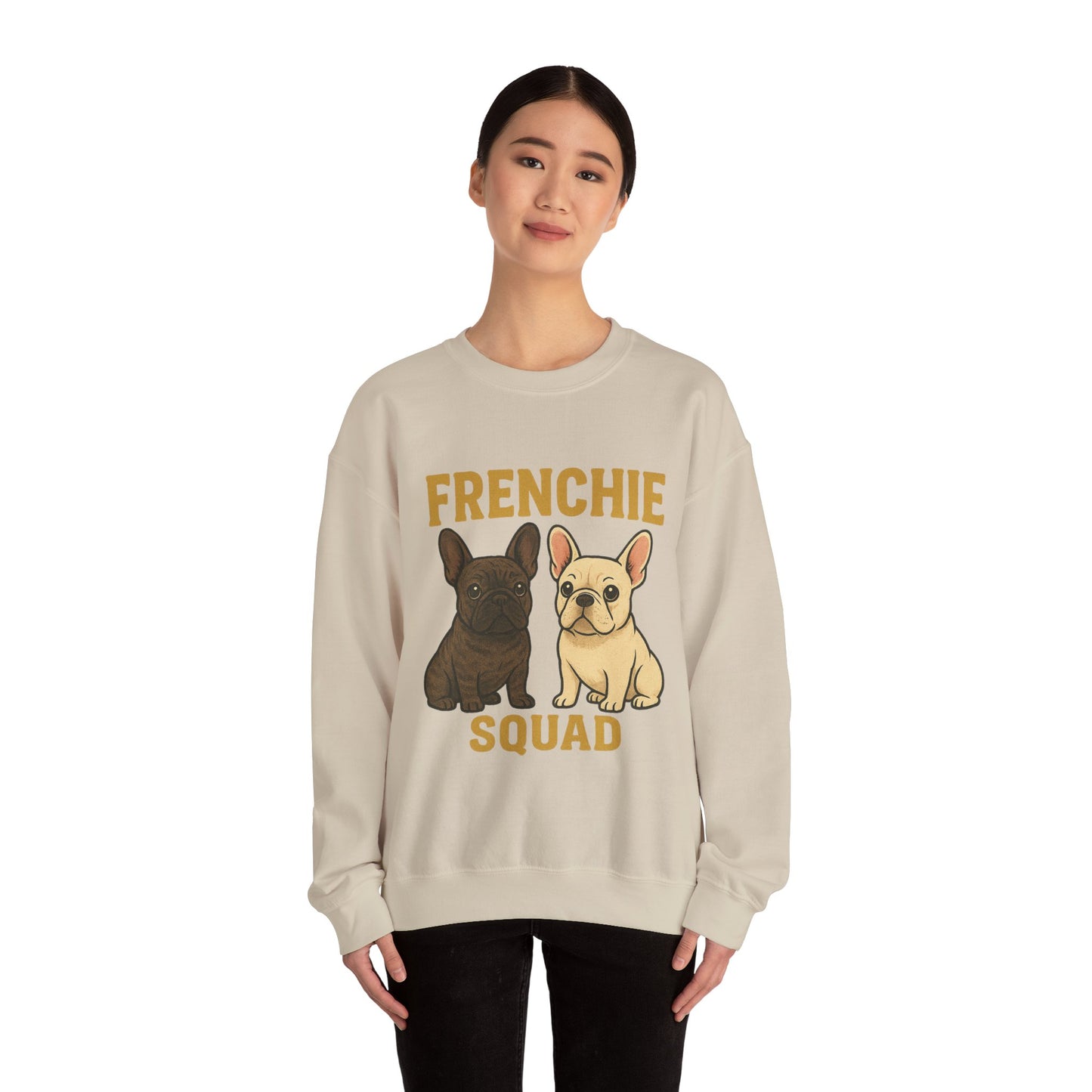 Frenchie Squad Sweatshirt | Cute French Bulldog Pullover | Dog Lover Crewneck | Matching Frenchie Mom & Dad Sweater