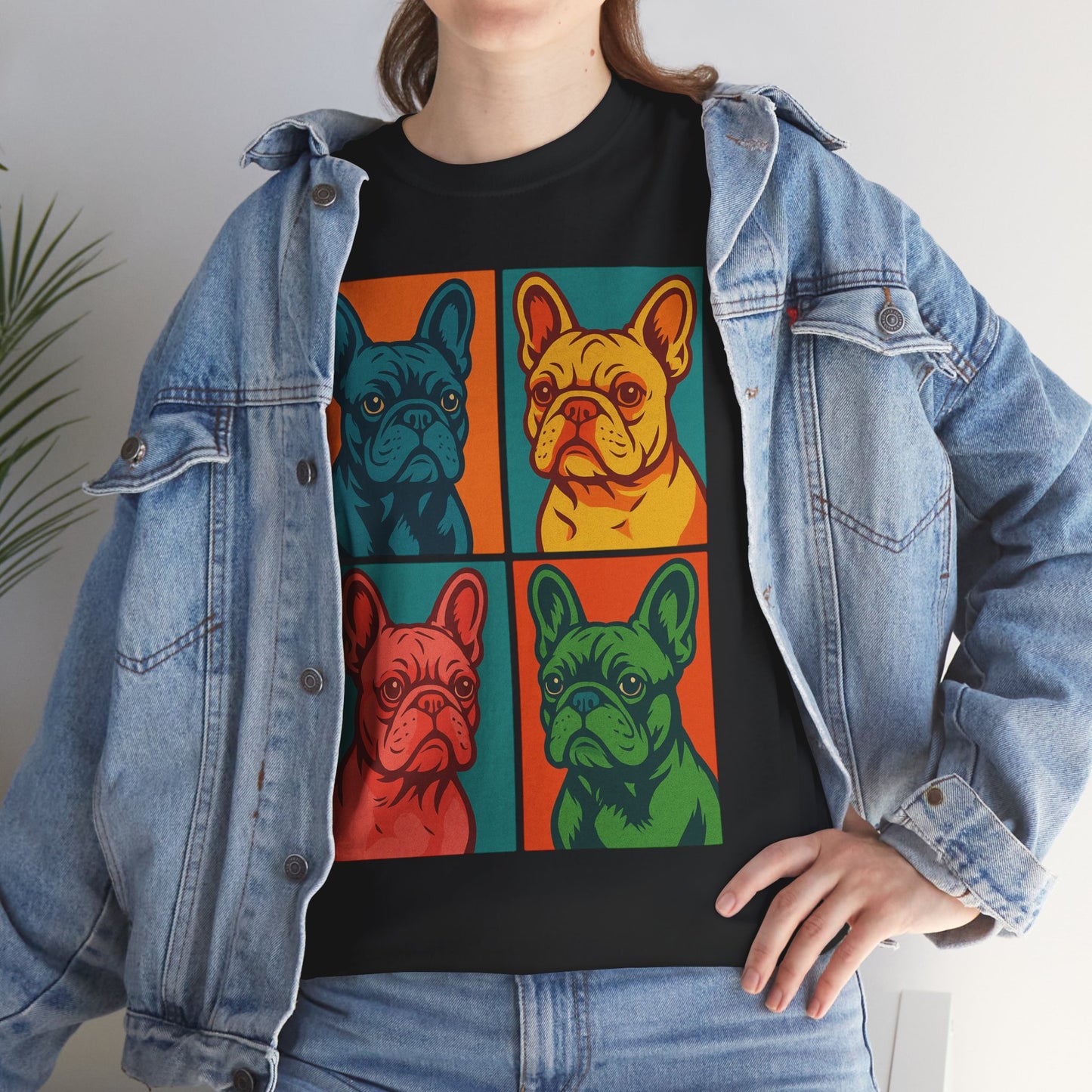 Pop Art French Bulldog T-Shirt • Colorful Frenchie Dog Tee • Retro Pop Art Dog Shirt • French Bulldog Lover Gift • Bright Graphic Dog Tee