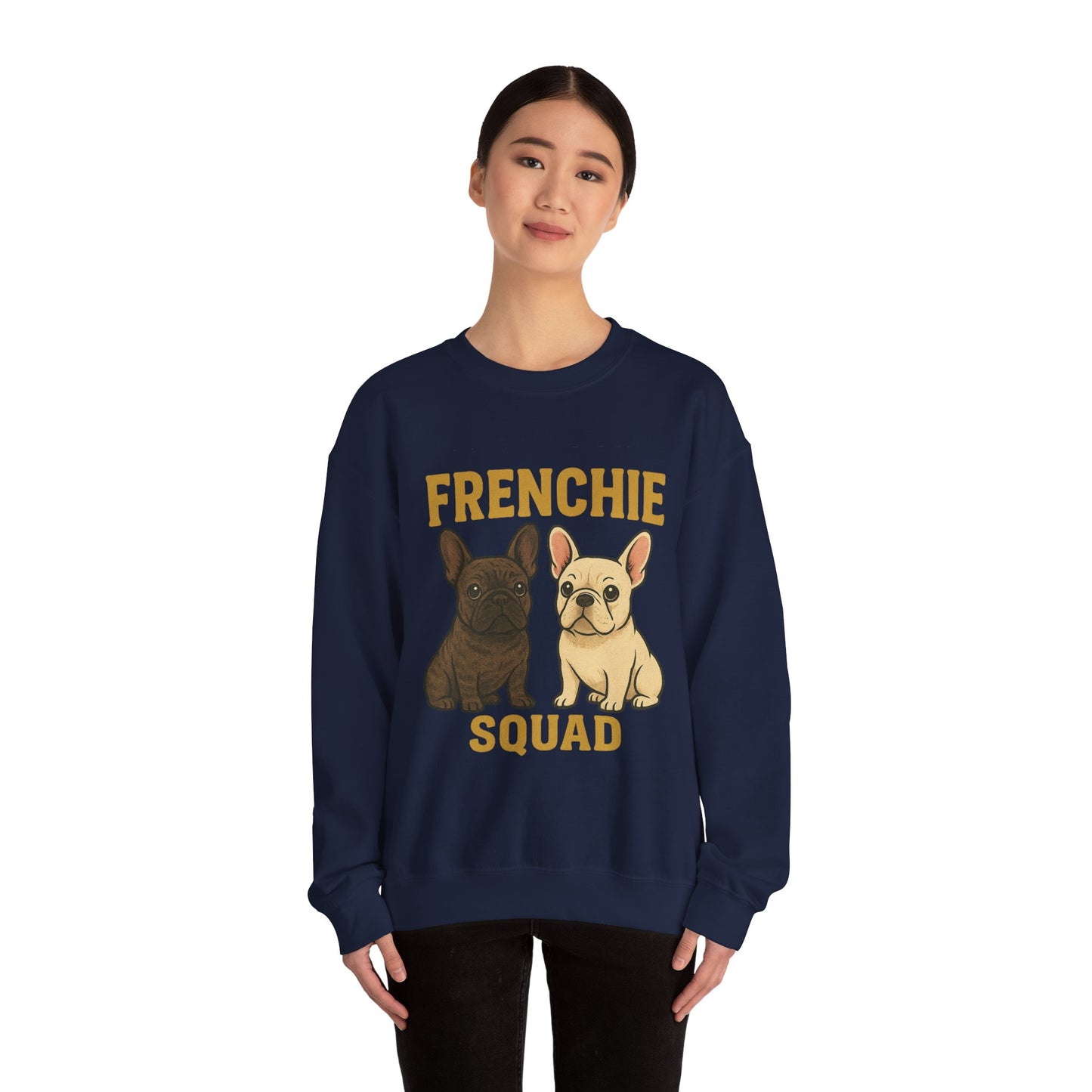 Frenchie Squad Sweatshirt | Cute French Bulldog Pullover | Dog Lover Crewneck | Matching Frenchie Mom & Dad Sweater