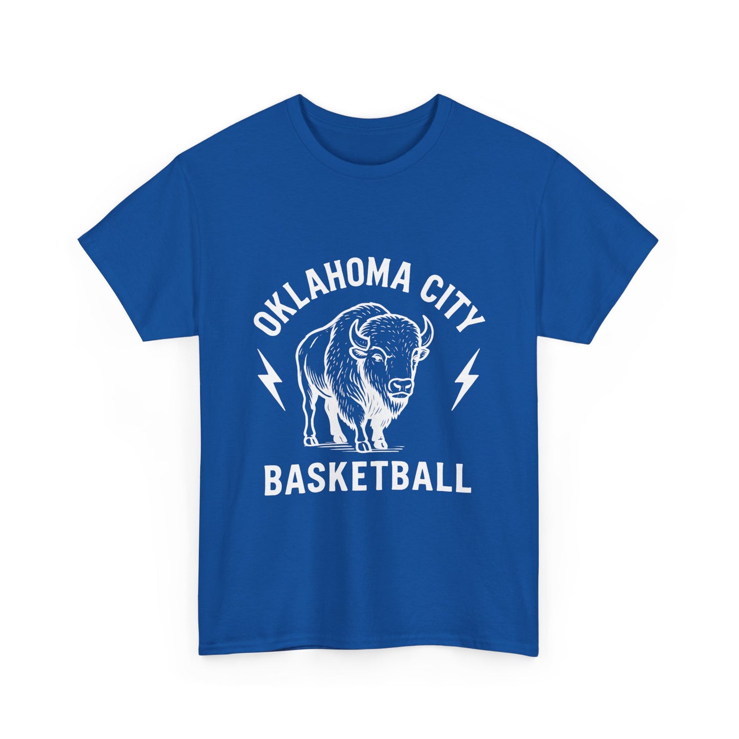 Oklahoma City Bison Basketball Shirt • OKC Hoops Tee • Retro Thunder Spirit T-Shirt • Western Bison Basketball Fan Shirt