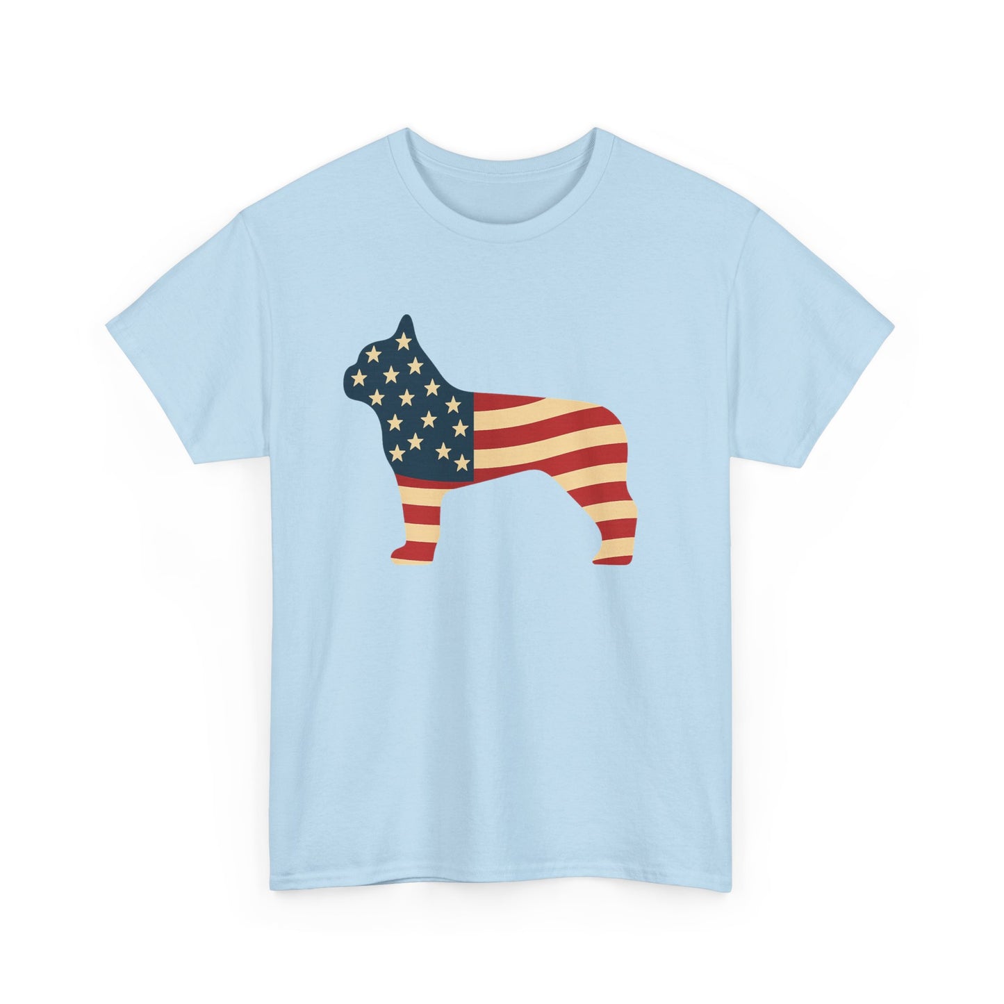Patriotic French Bulldog T-Shirt | American Flag Frenchie Tee | USA Dog Lover Shirt | 4th of July French Bulldog Gift for Dog Moms & Dads