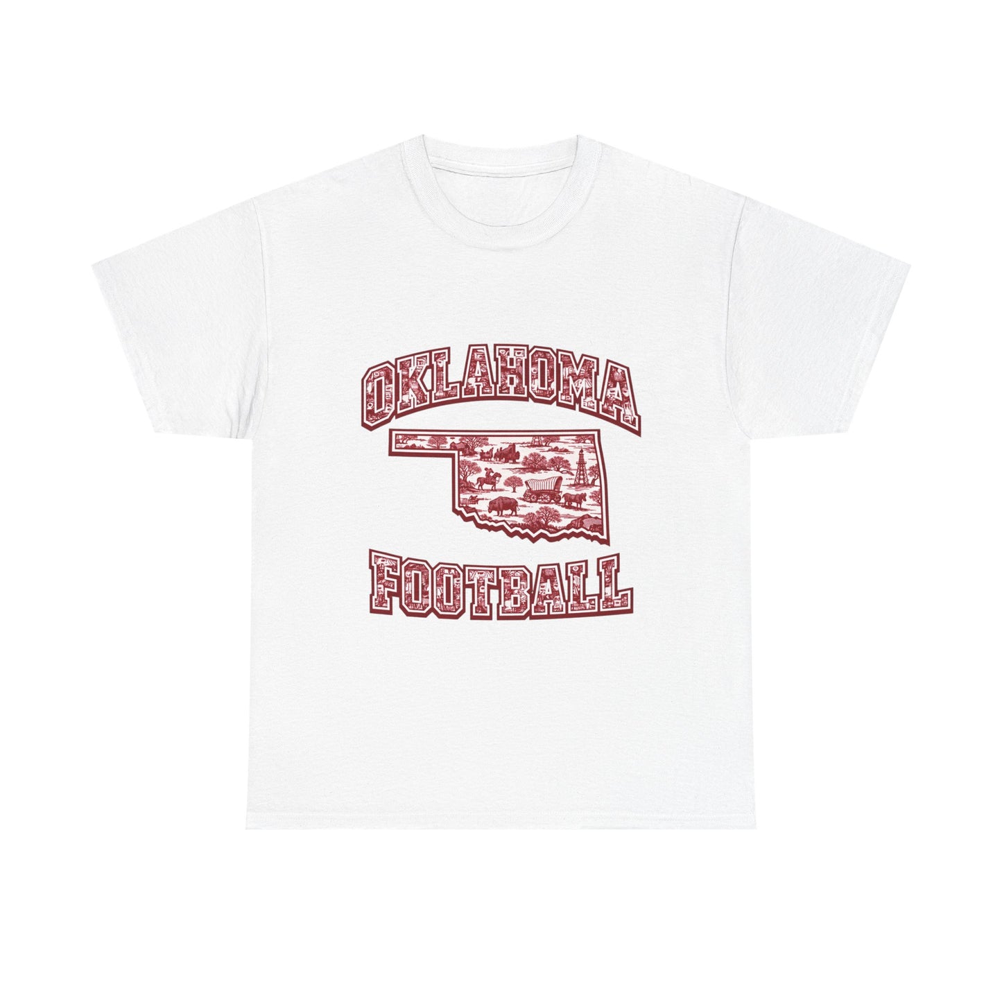 Oklahoma Football Shirt, Vintage Oklahoma Game Day Tee, Crimson Football Fan Shirt, Oklahoma State Toile Graphic Tee, College Football Gift