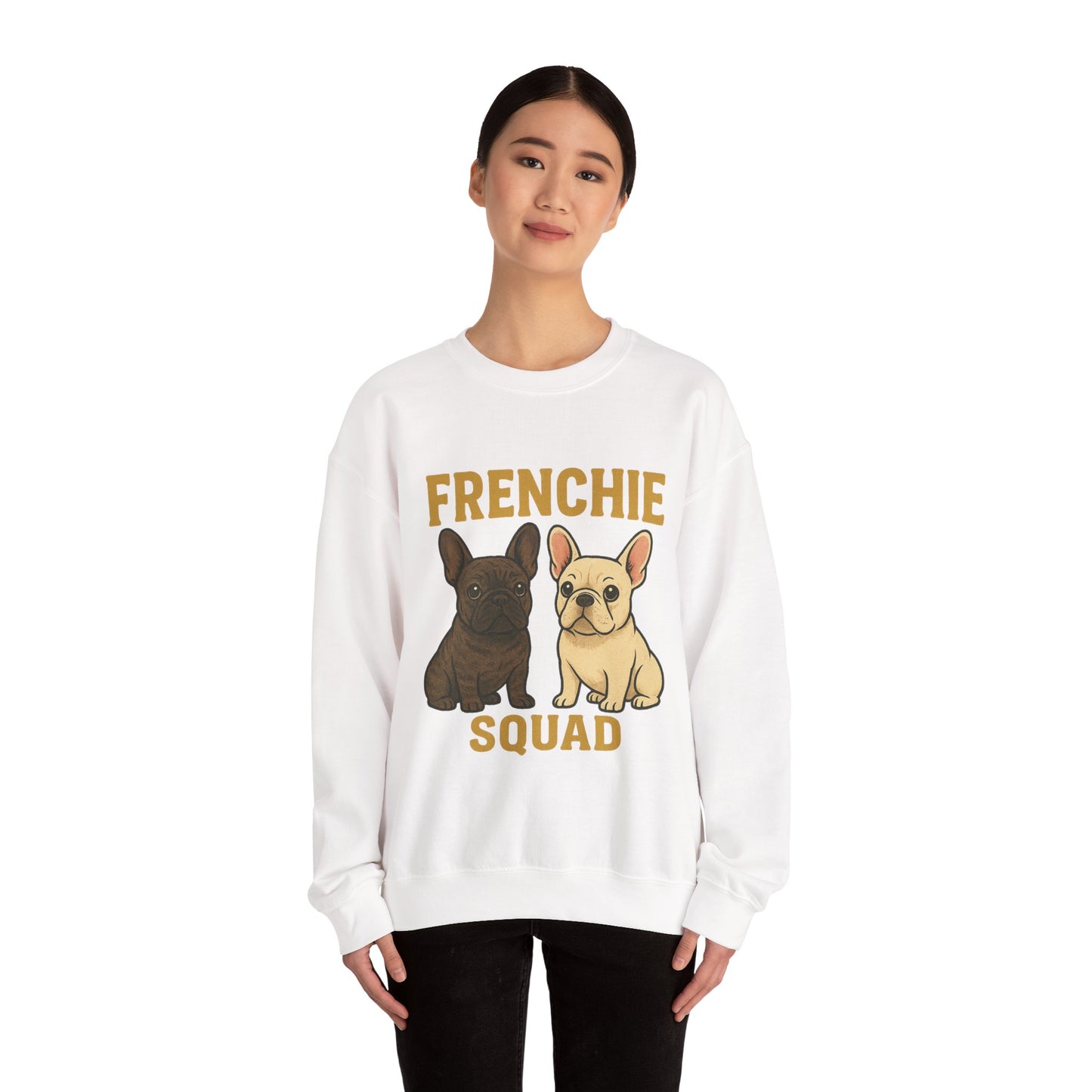 Frenchie Squad Sweatshirt | Cute French Bulldog Pullover | Dog Lover Crewneck | Matching Frenchie Mom & Dad Sweater