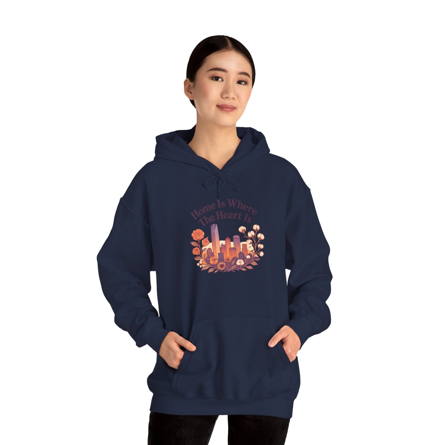 Home Is Where the Heart Is Oklahoma City Hoodie | Oklahoma Pride Gift | OKC Home Hoodie