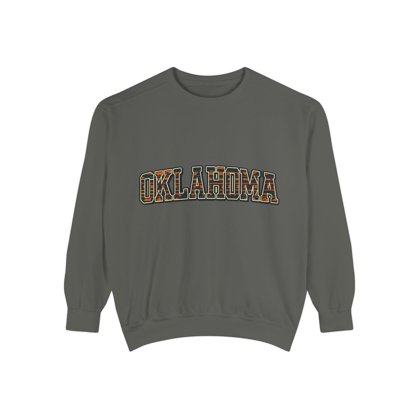 Tribal Print Oklahoma Sweatshirt | Western Aztec Pullover | Rustic State Pride Crewneck | Boho Country Graphic Sweater