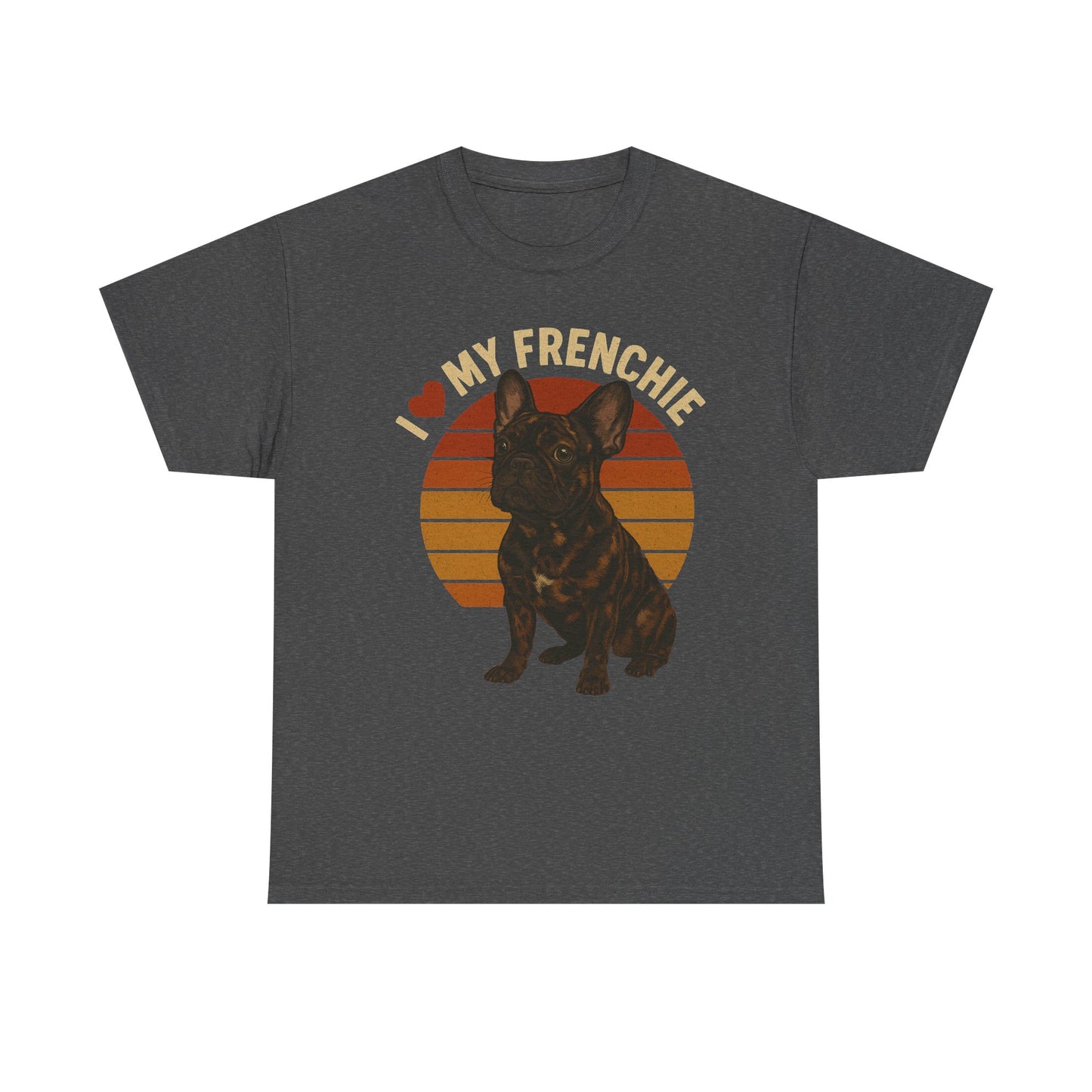 I Love My Frenchie T-Shirt | Merle French Bulldog Retro Tee | Vintage Dog Lover Shirt | Frenchie Mom & Dad Gift