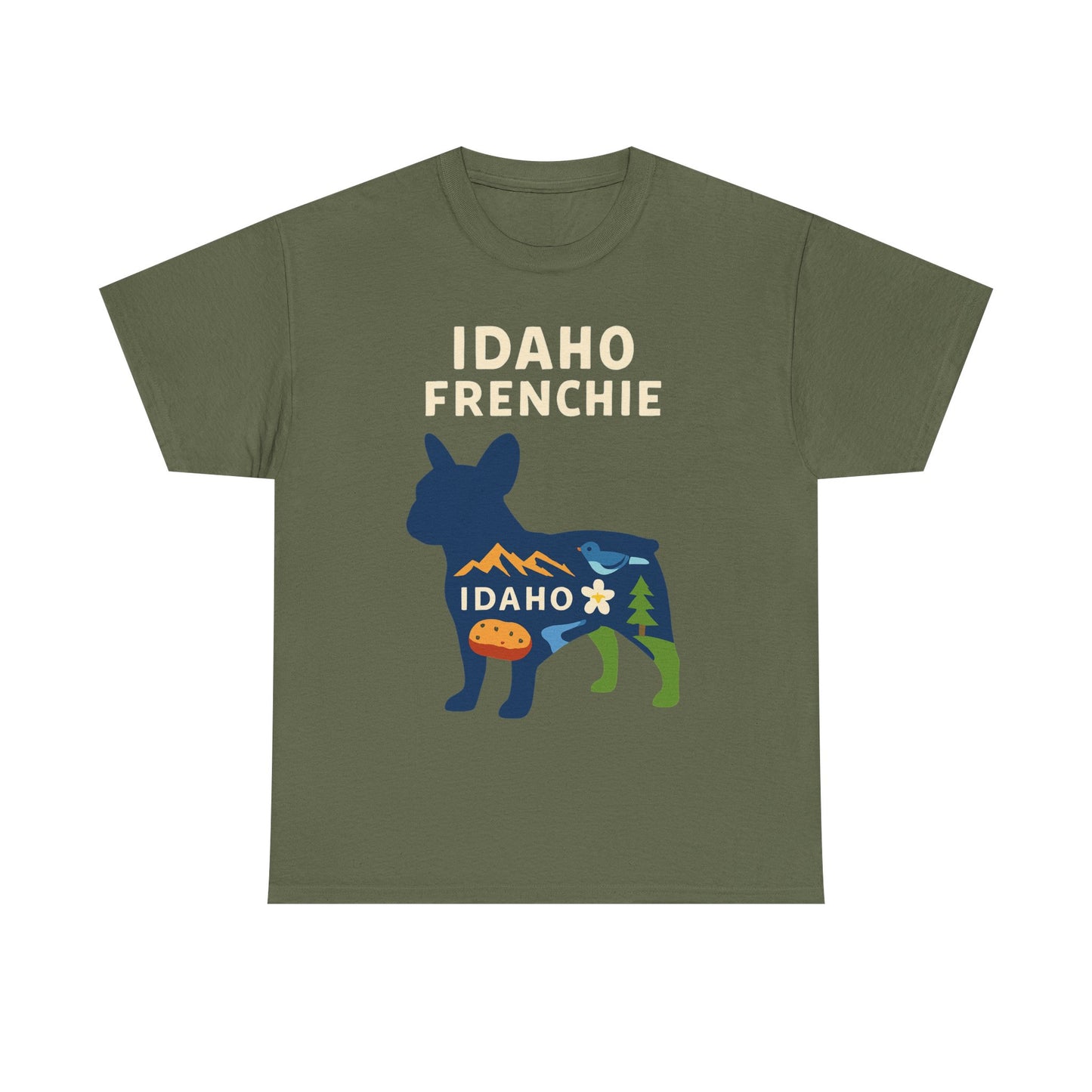 Idaho Frenchie T-Shirt | Idaho Dog Lover Tee | French Bulldog State Shirt | Idaho Gift for Frenchie Owners | Cute Frenchie Graphic Tee
