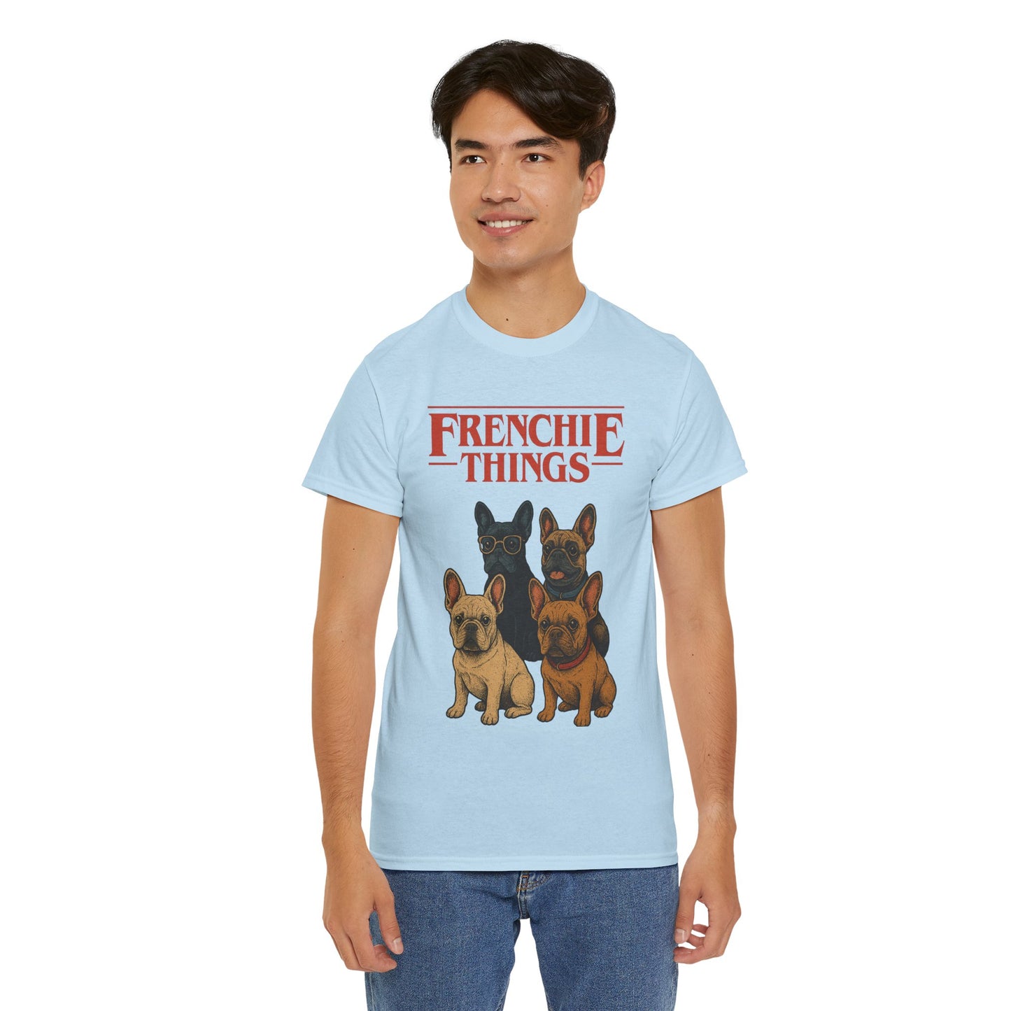 Frenchie Things Unisex Heavy Cotton Tee - Cute Dog Lover Shirt, Pet Gift, Casual Wear, Birthday Gift, Animal T-Shirt