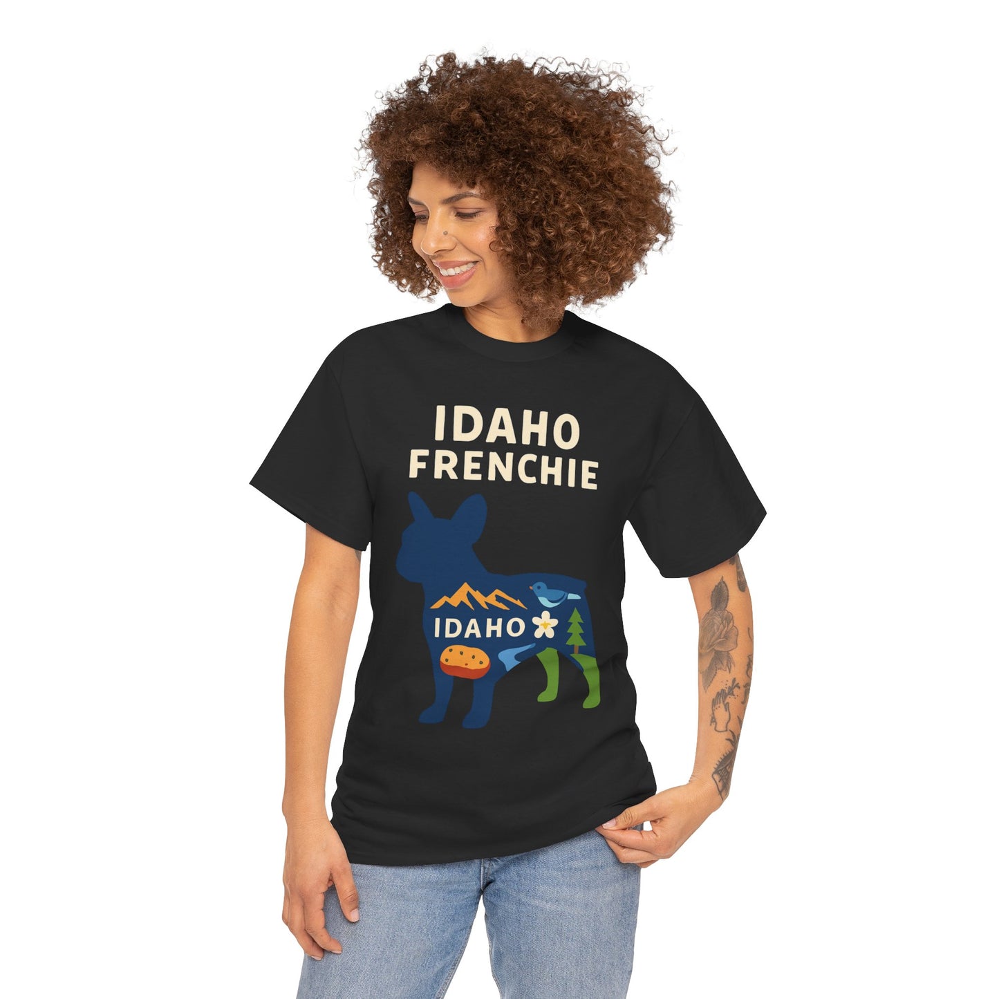Idaho Frenchie T-Shirt | Idaho Dog Lover Tee | French Bulldog State Shirt | Idaho Gift for Frenchie Owners | Cute Frenchie Graphic Tee