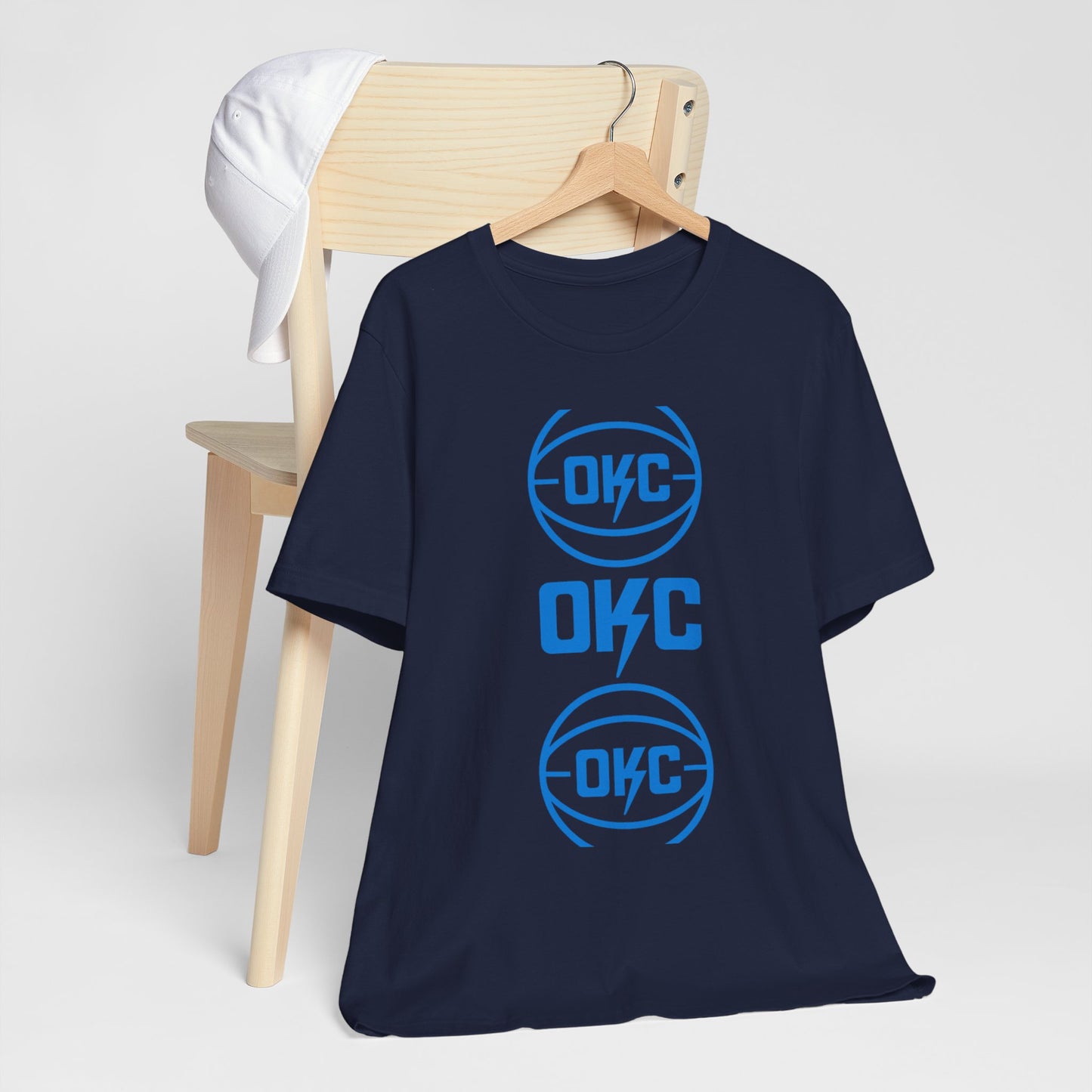 OKC Basketball T-Shirt | Oklahoma Basketball Inspired Tee | Retro Thunder Fan Shirt | Orange and Blue Game Day Graphic Tee