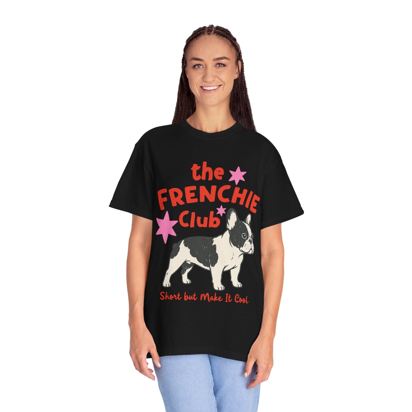 Frenchie Club Shirt, French Bulldog Graphic Tee, Short But Make It Cool Shirt, Cute Frenchie T-Shirt, Retro Dog Lover Gift, French Bulldog Lover Tee, Trendy Frenchie Shirt