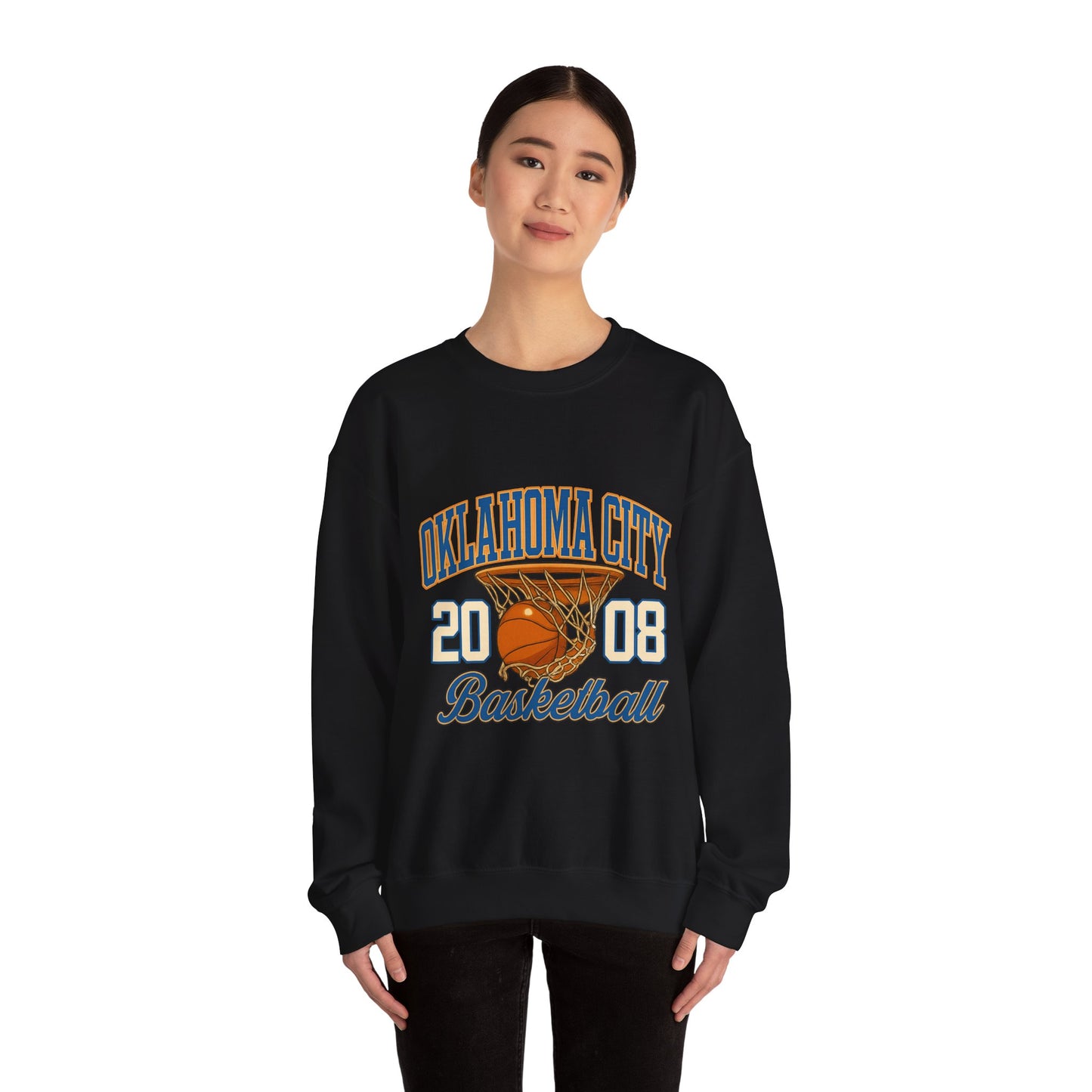 Oklahoma City Basketball Sweatshirt, Unisex Crewneck, Sports Fan Gift, Casual Wear, Basketball Apparel, Team Pride