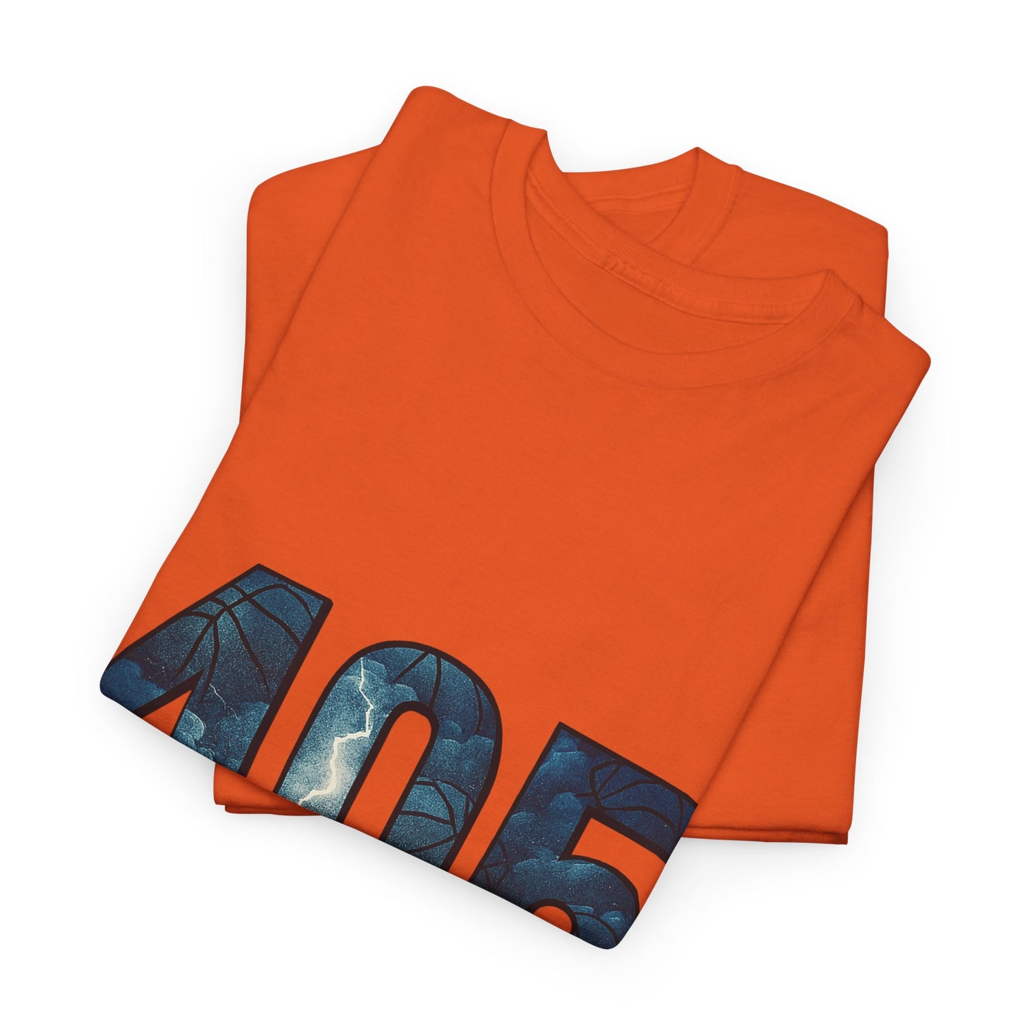 405 Thunder Lightning Tee | OKC Basketball Shirt | Oklahoma Area Code Shirt | Orange & Blue Thunder Fan Graphic Tee | Local Pride Shirt