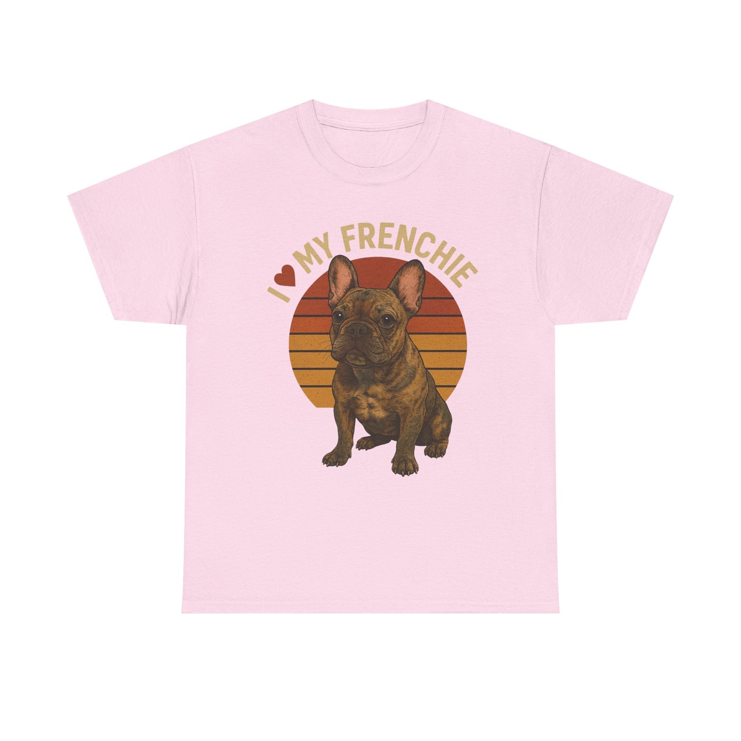 I Love My Frenchie T-Shirt | Brindle French Bulldog Retro Tee | Vintage Dog Lover Shirt | Frenchie Mom & Dad Gift