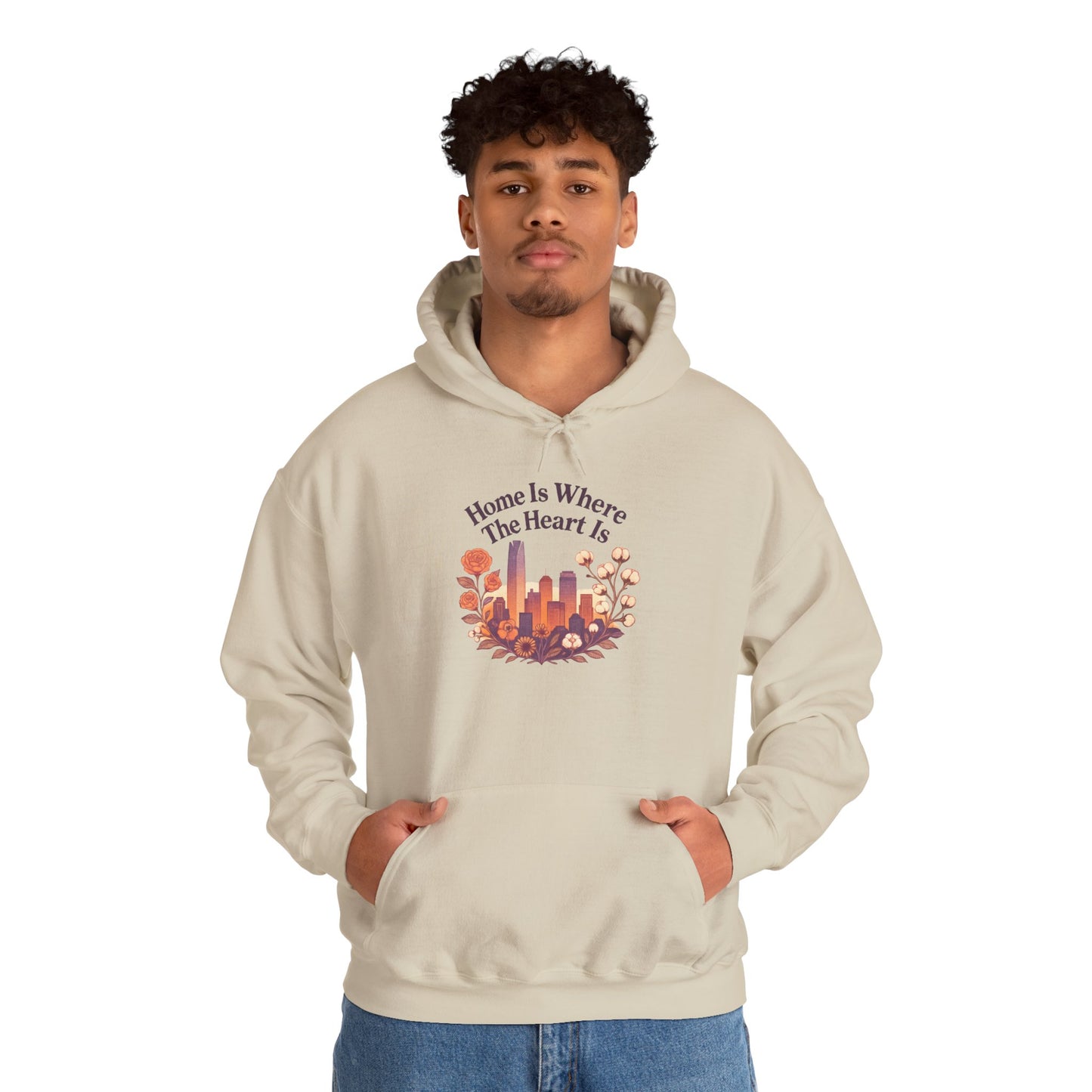 Home Is Where the Heart Is Oklahoma City Hoodie | Oklahoma Pride Gift | OKC Home Hoodie