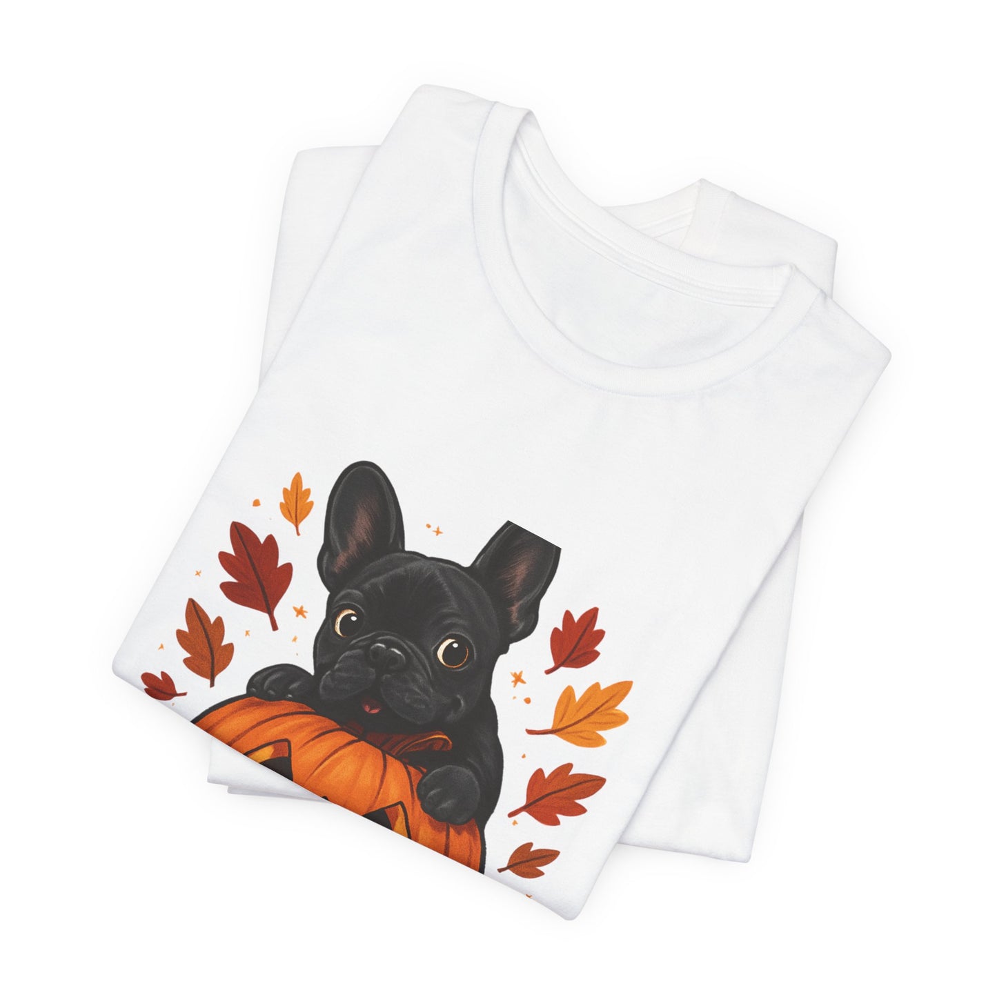 Cutest Pumpkin in the Patch Frenchie T-Shirt | Halloween Dog Lover Tee | Fall French Bulldog Shirt | Cute Pumpkin Patch Graphic Tee