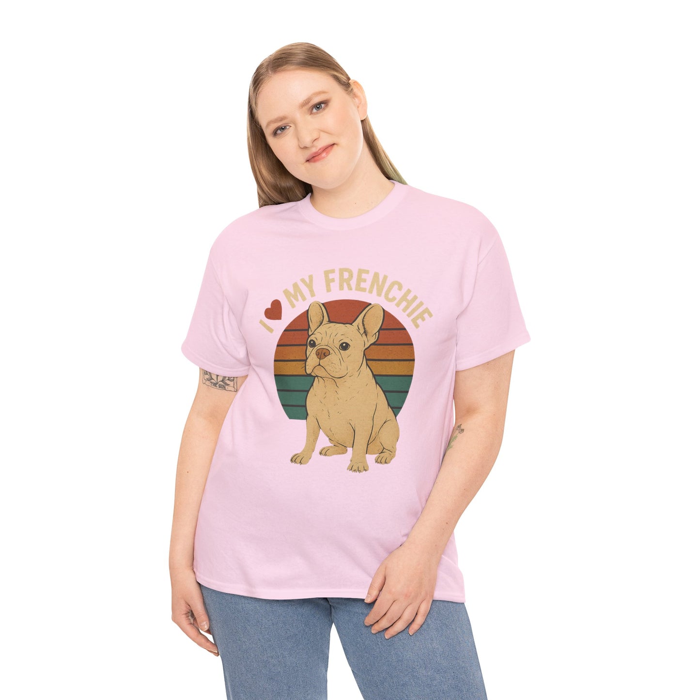 I Love My Frenchie T-Shirt | Retro Cream French Bulldog Tee | Cute Dog Mom Gift | Vintage Frenchie Lover Shirt | Soft Unisex Graphic Top