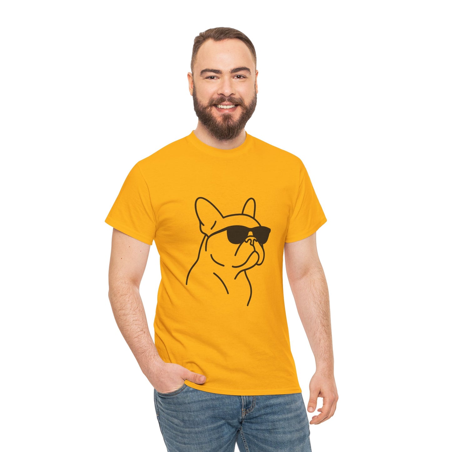 Cool Frenchie Line Art T-Shirt | Minimalist French Bulldog Tee | Dog Lover Gift | Frenchie Mom Shirt | Cute Pet Outline Graphic Tee