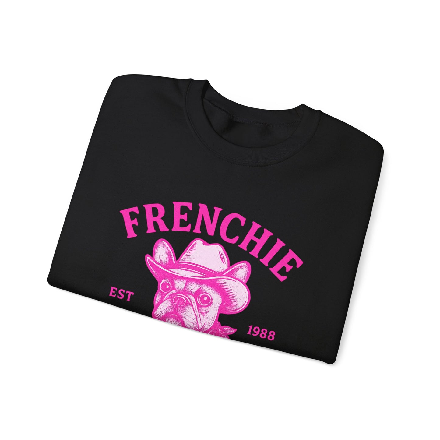 French Bulldog Cowboy Club Pullover | Vintage Western Frenchie Sweatshirt | Cute Dog Lover Gift | Unisex Frenchie Cowboy Sweater