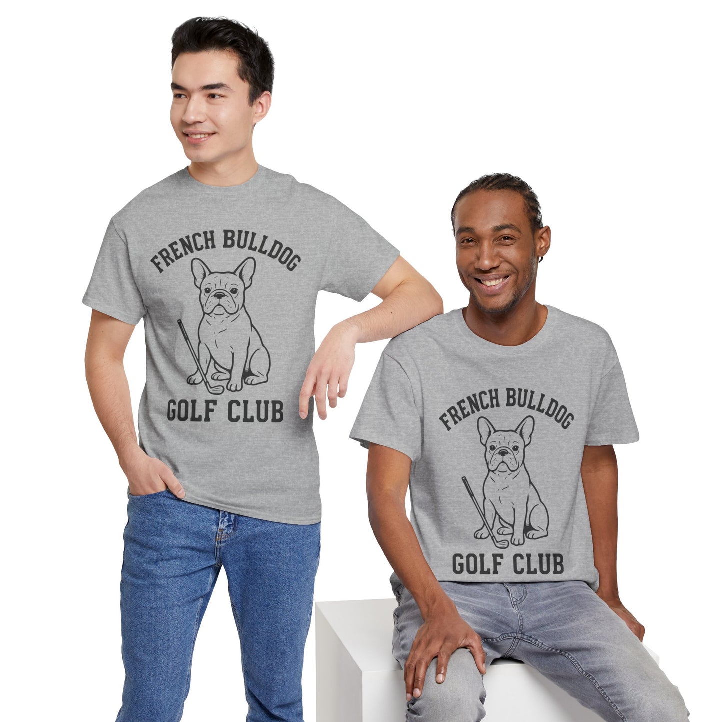 French Bulldog Golf Club Shirt | Frenchie Golf Tee | Frenchie Lover Gift | Dog Dad Golf Shirt | Dog Mom Golf Apparel | Retro Line Art Bulldog Tee