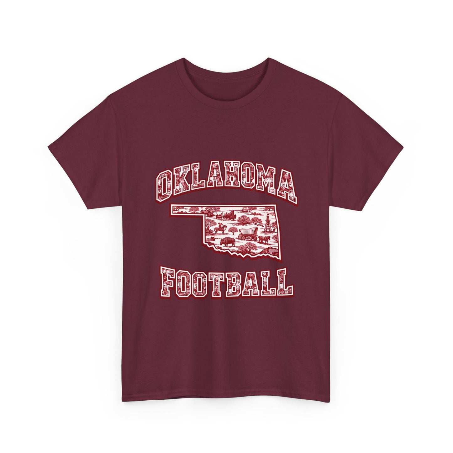 Oklahoma Football Shirt, Vintage Oklahoma Game Day Tee, Crimson Football Fan Shirt, Oklahoma State Toile Graphic Tee, College Football Gift