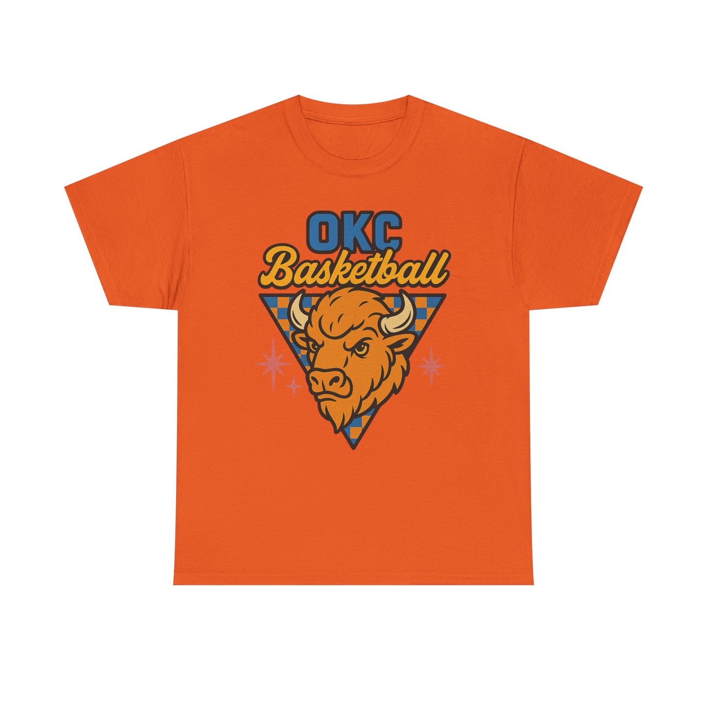 OKC Basketball Bison T-Shirt | Oklahoma City Retro Basketball Tee | Thunder Style Shirt | OKC Fan Gift | Vintage Sports Graphic