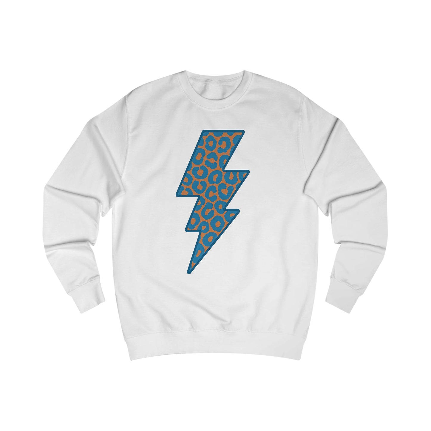 Oklahoma Basketball Sweatshirt | Blue and Orange Leopard Print Pullover | OKC Game Day Crewneck | Retro Thunder Fan Sweater