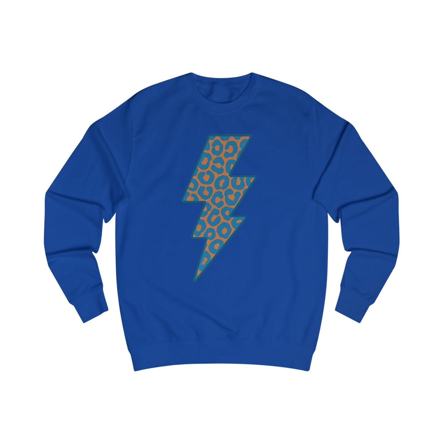 Oklahoma Basketball Sweatshirt | Blue and Orange Leopard Print Pullover | OKC Game Day Crewneck | Retro Thunder Fan Sweater