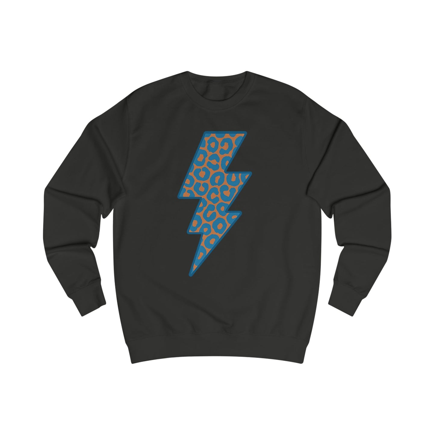 Oklahoma Basketball Sweatshirt | Blue and Orange Leopard Print Pullover | OKC Game Day Crewneck | Retro Thunder Fan Sweater