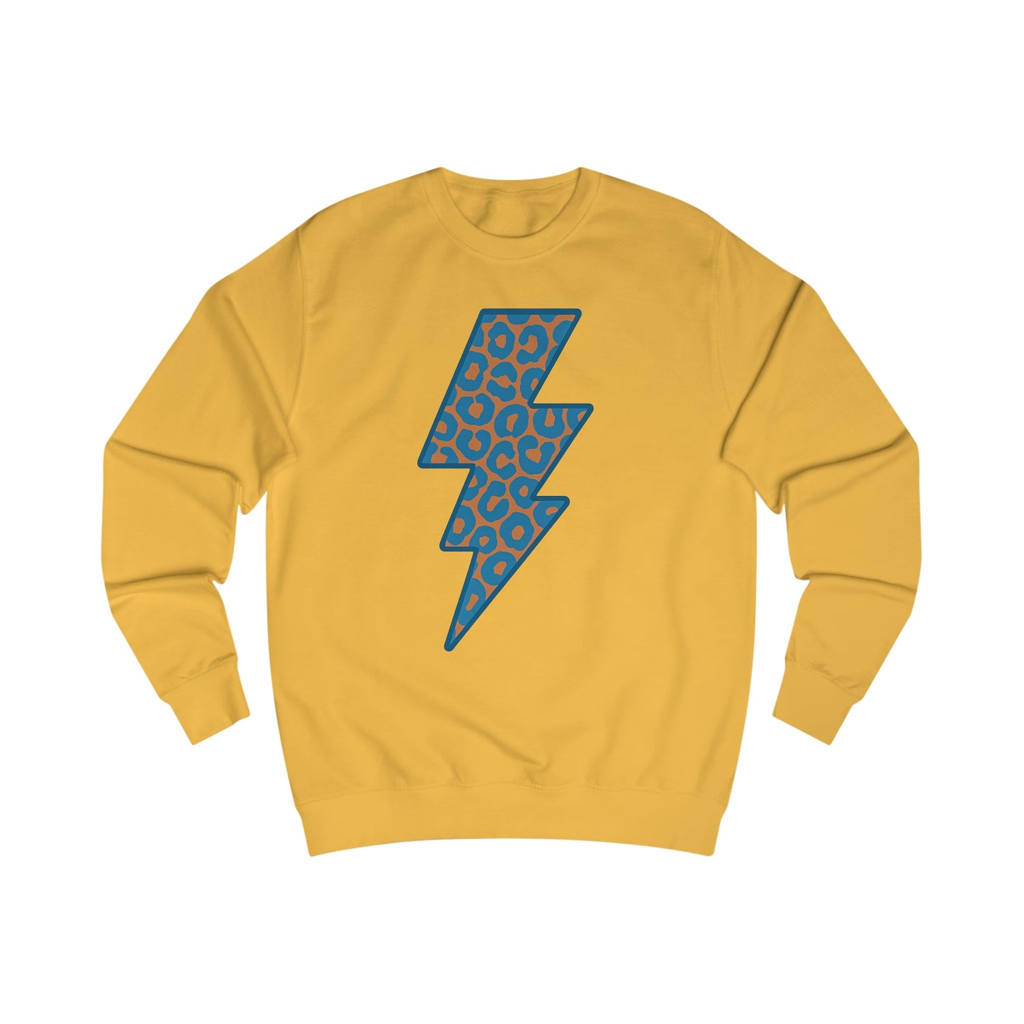 Oklahoma Basketball Sweatshirt | Blue and Orange Leopard Print Pullover | OKC Game Day Crewneck | Retro Thunder Fan Sweater