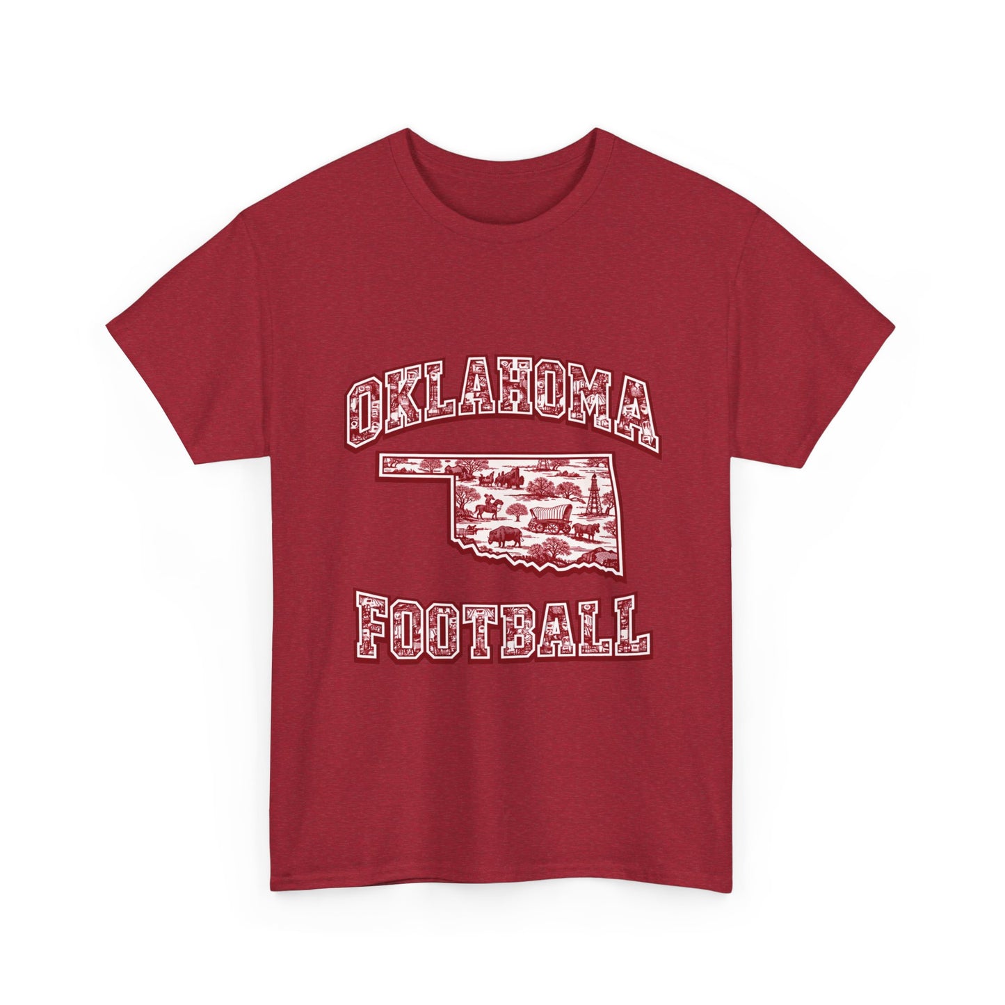 Oklahoma Football Shirt, Vintage Oklahoma Game Day Tee, Crimson Football Fan Shirt, Oklahoma State Toile Graphic Tee, College Football Gift