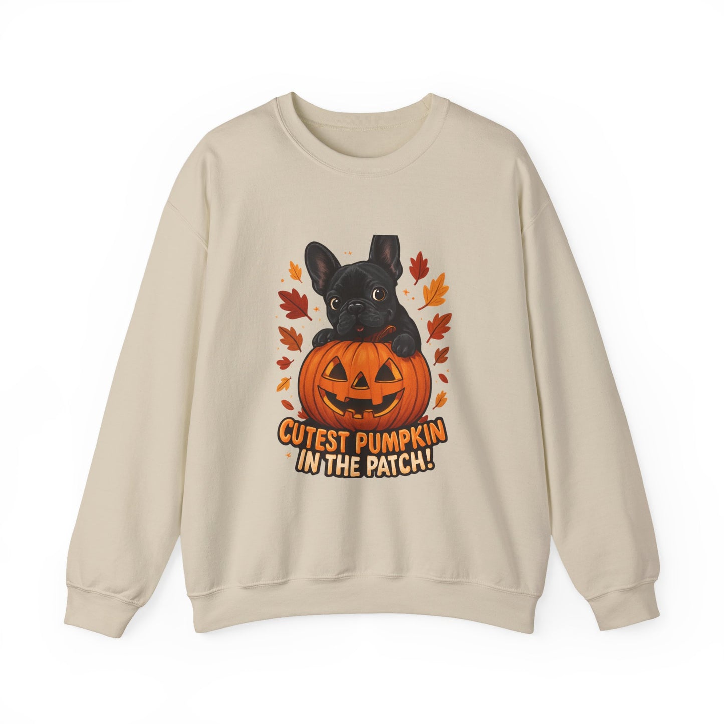 Cutest Pumpkin in the Patch Sweatshirt | Frenchie Fall Crewneck | Halloween Dog Lover Gift | Cozy French Bulldog Pumpkin Patch Pullover