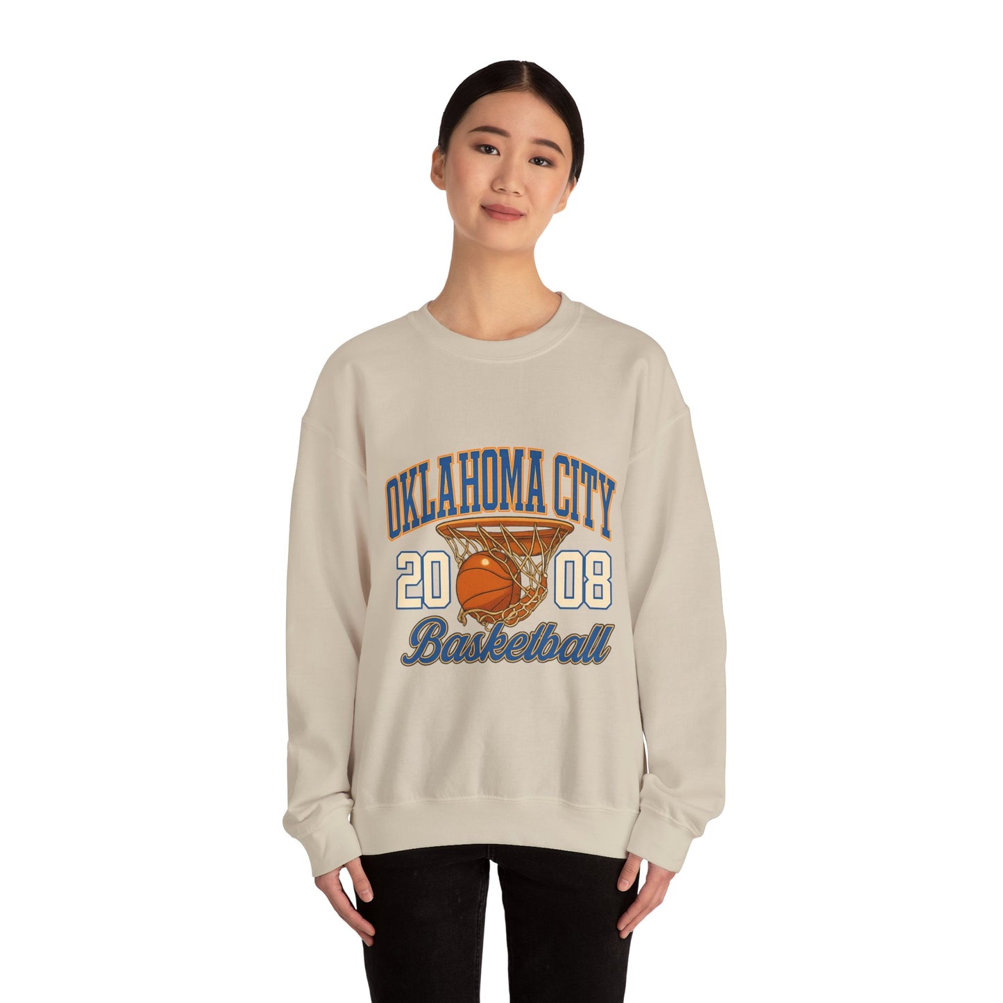 Oklahoma City Basketball Sweatshirt, Unisex Crewneck, Sports Fan Gift, Casual Wear, Basketball Apparel, Team Pride