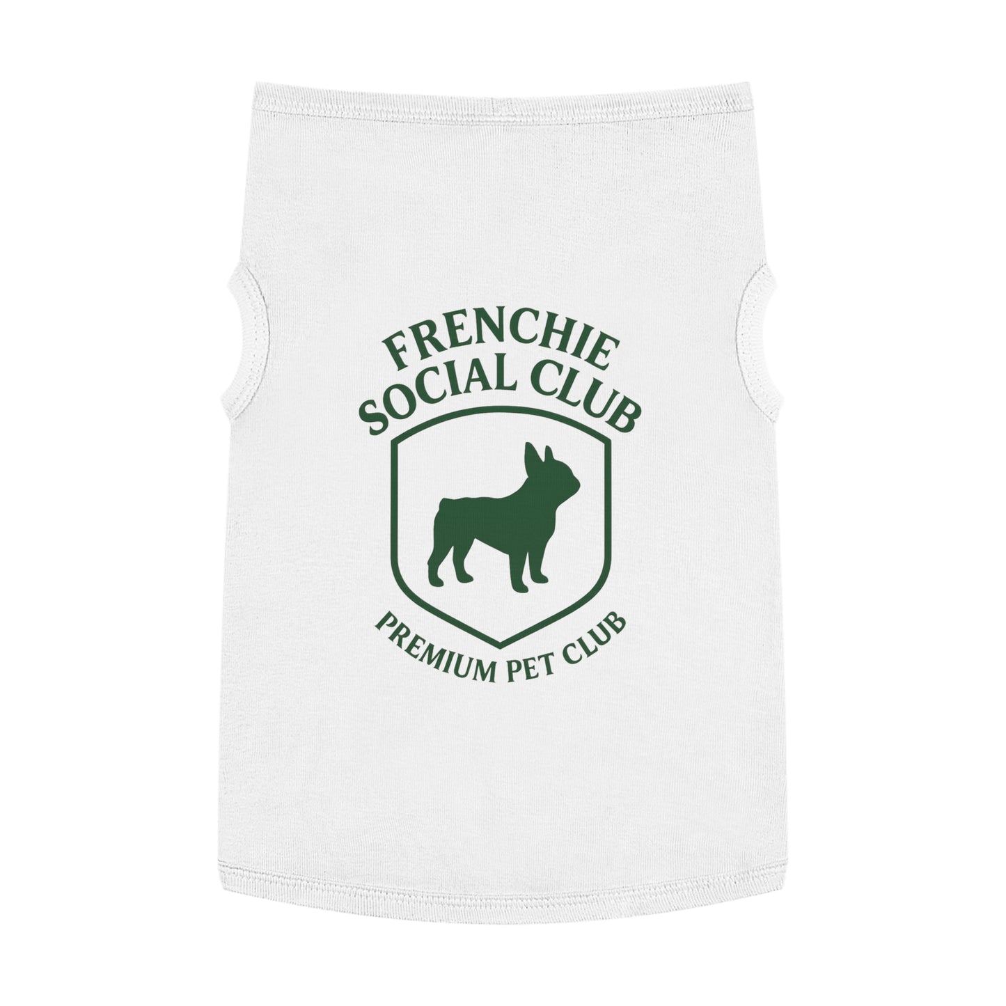 Frenchie Social Club Pet Tank Top, Cute Dog Apparel, French Bulldog Shirt, Pet Fashion, Summer Dog Outfit